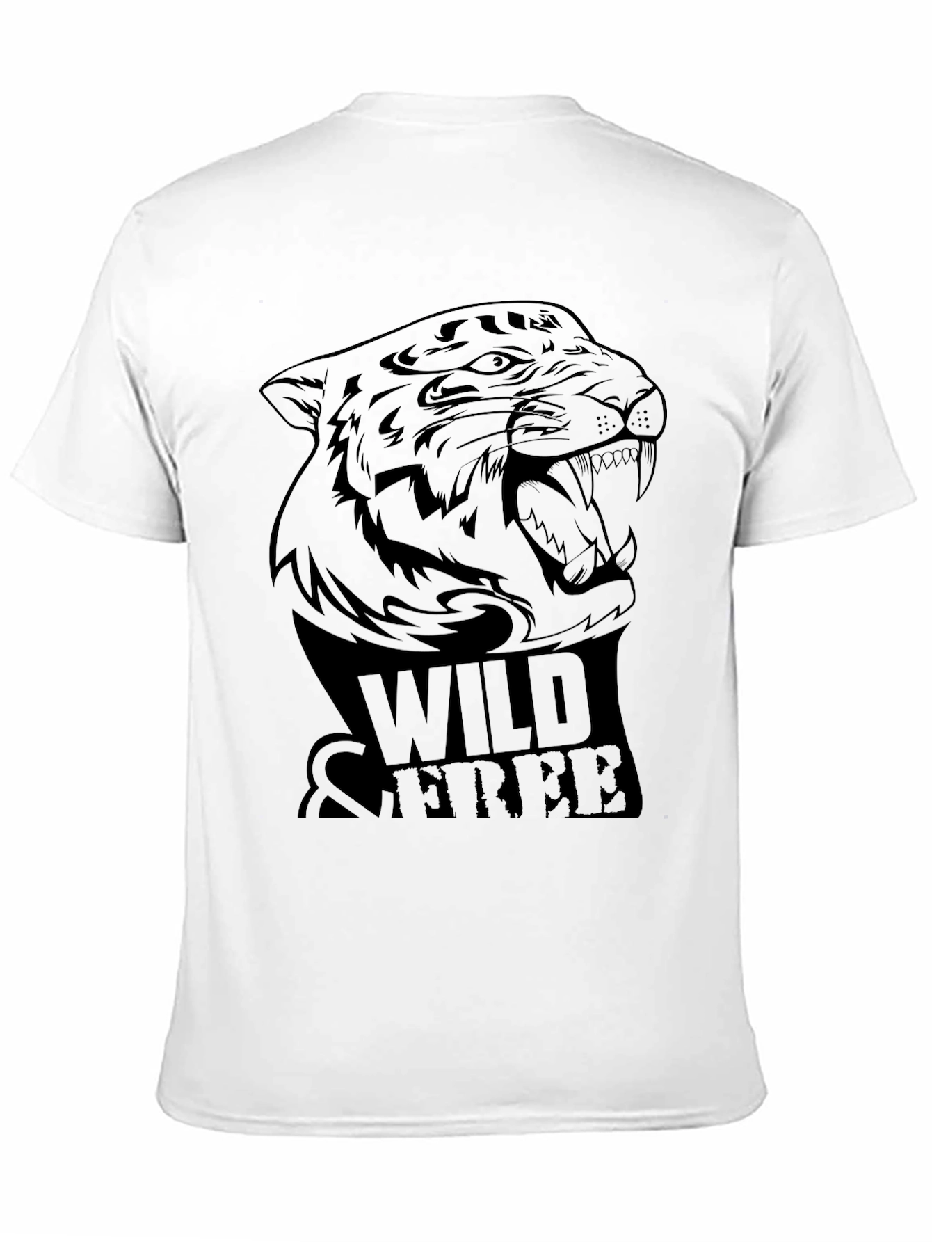 Wild & Free Tiger Graphic Tee - Black