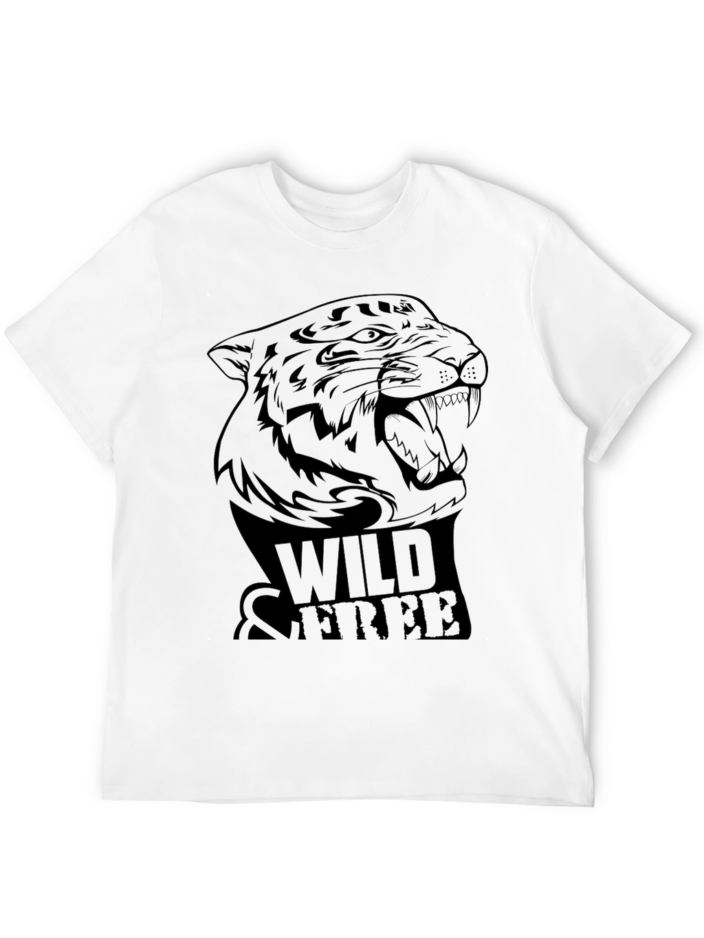 Wild & Free Tiger Graphic Tee - Black