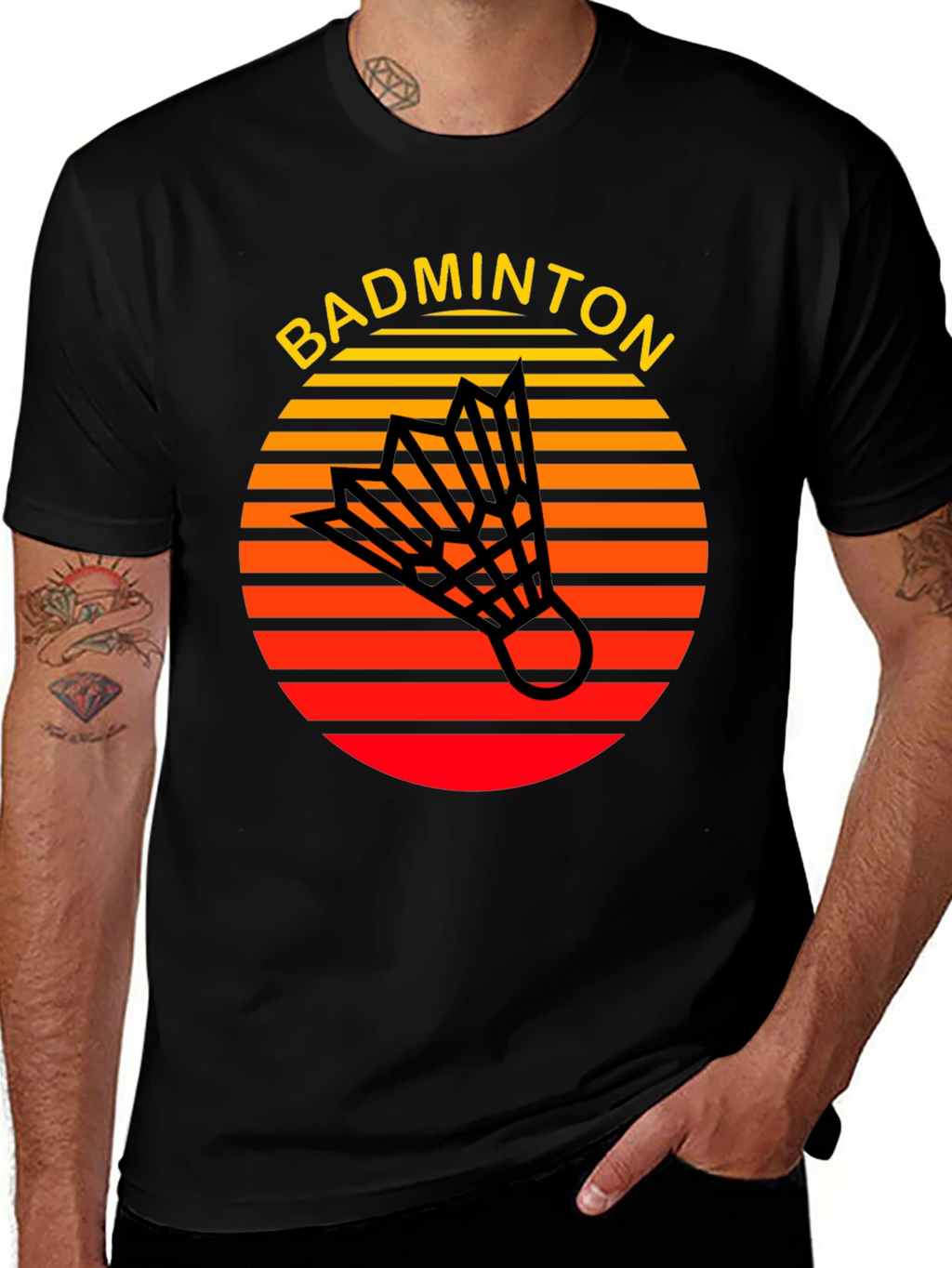 Retro Badminton T-Shirt - Sporty Style