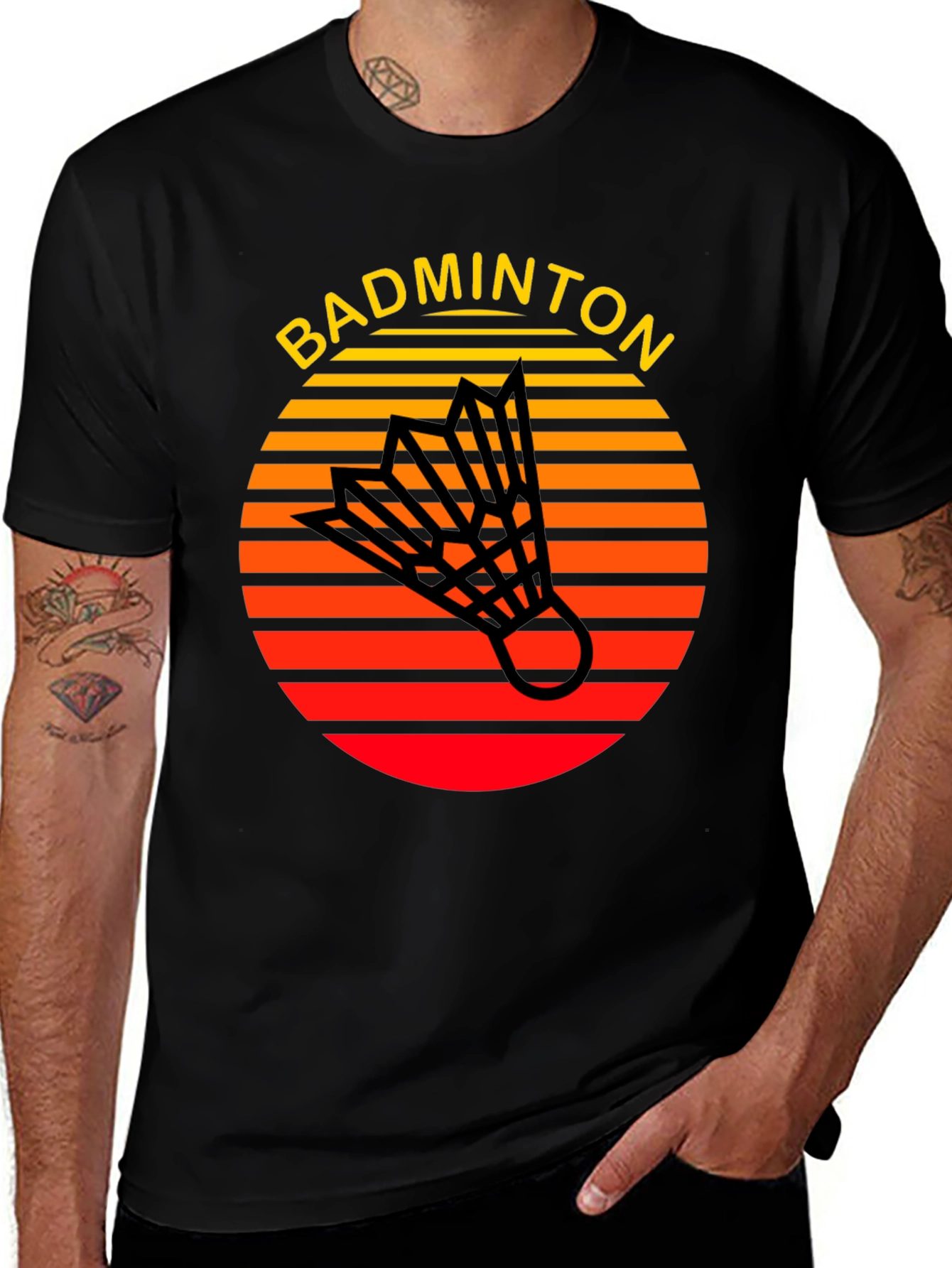 Retro Badminton T-Shirt - Sporty Style
