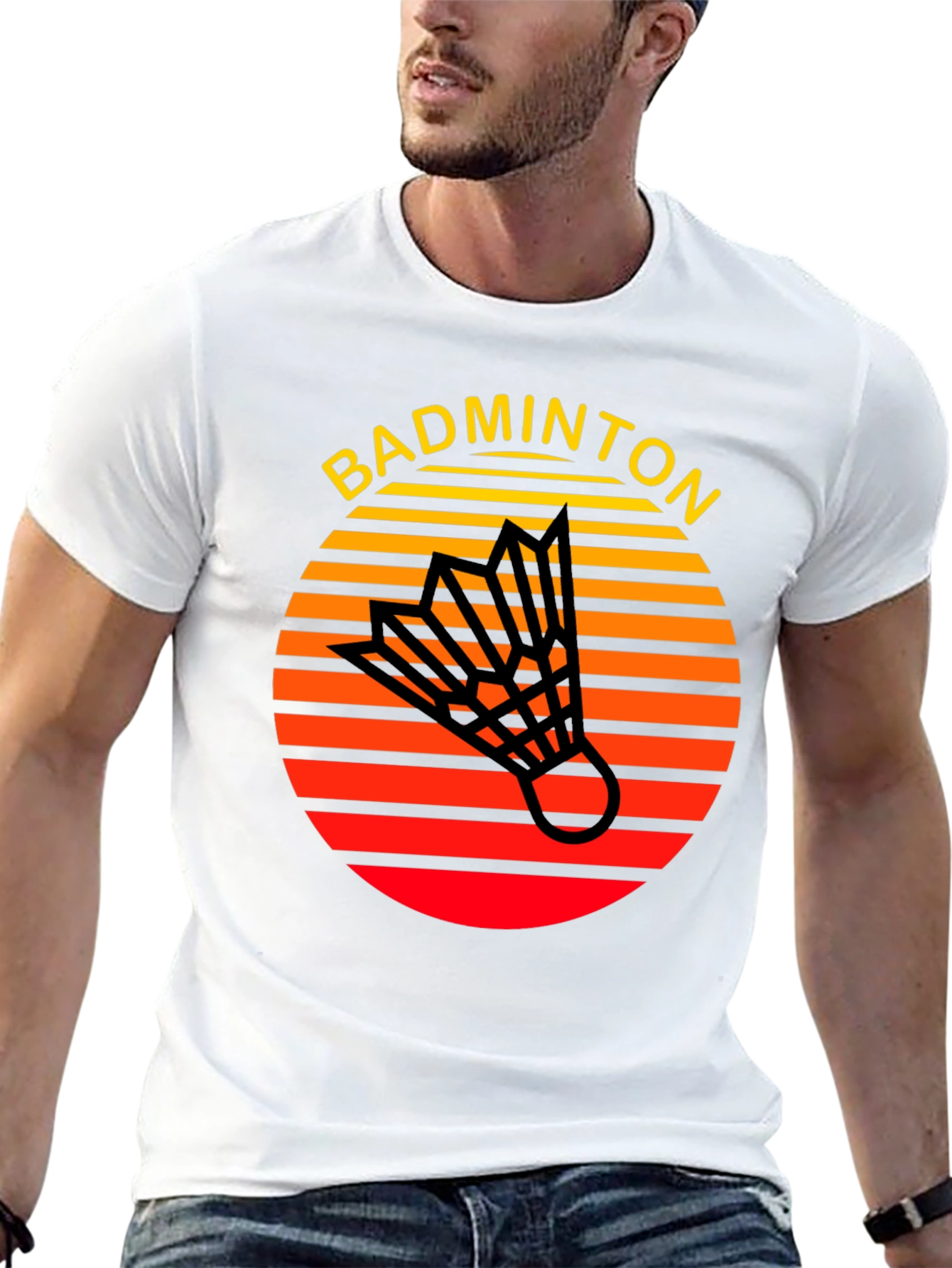 Retro Badminton T-Shirt - Sporty Style