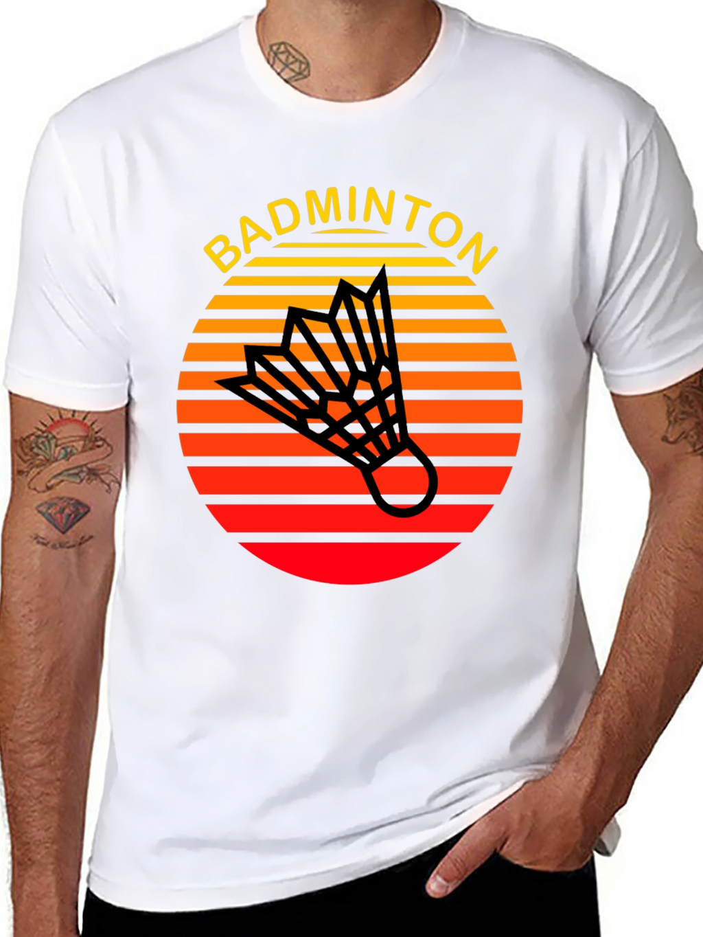 Retro Badminton T-Shirt - Sporty Style