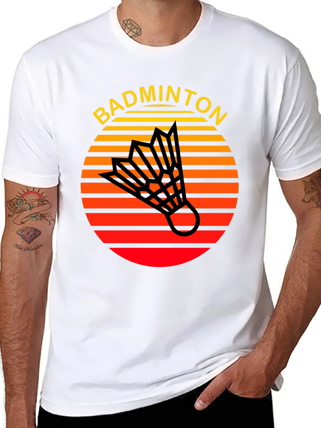 Retro Badminton T-Shirt - Sporty Style