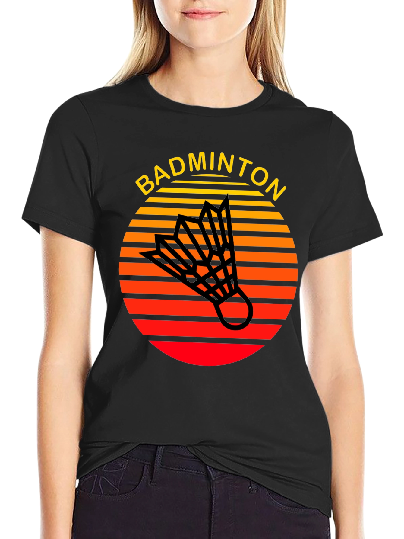 Retro Badminton T-Shirt - Sporty Style
