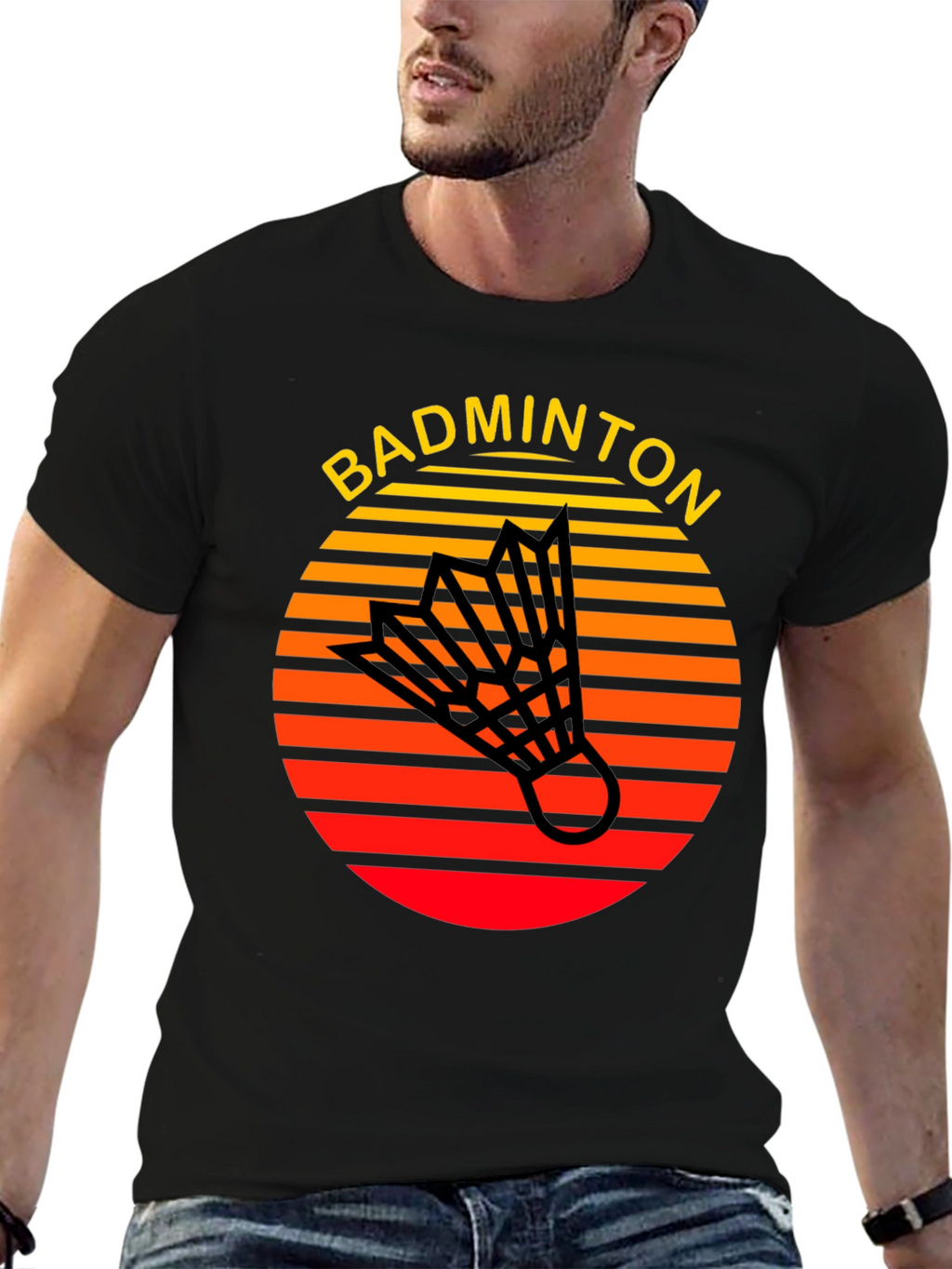Retro Badminton T-Shirt - Sporty Style