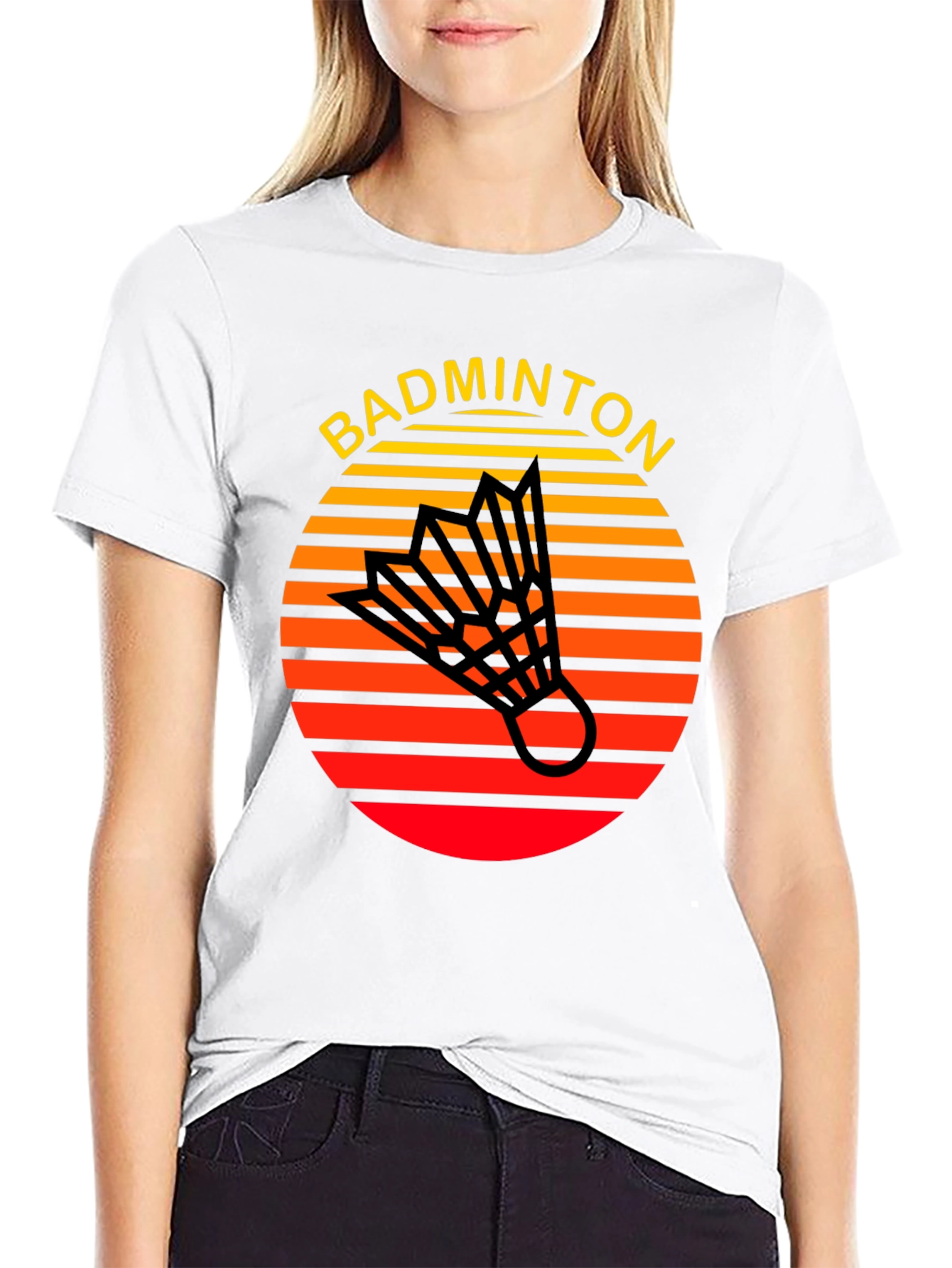 Retro Badminton T-Shirt - Sporty Style