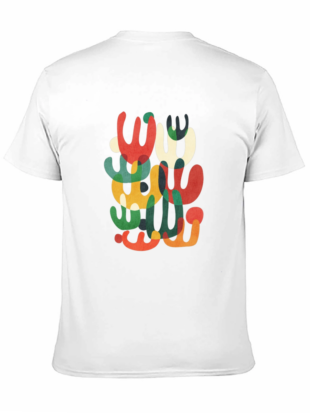 Abstract Modern Art Graphic Tee - Black