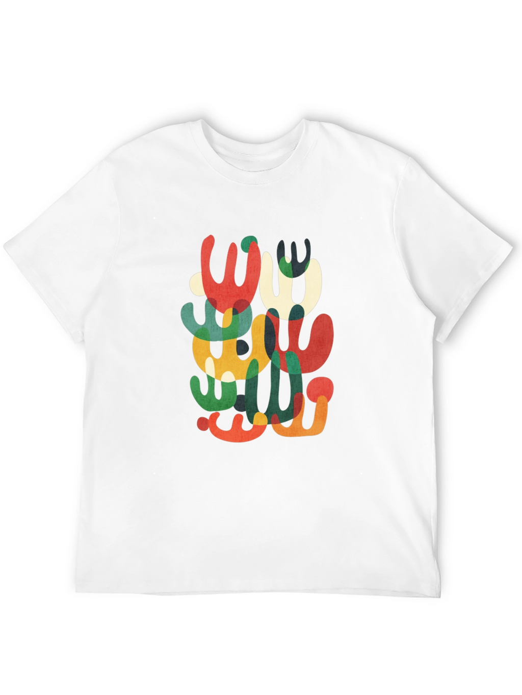 Abstract Modern Art Graphic Tee - Black