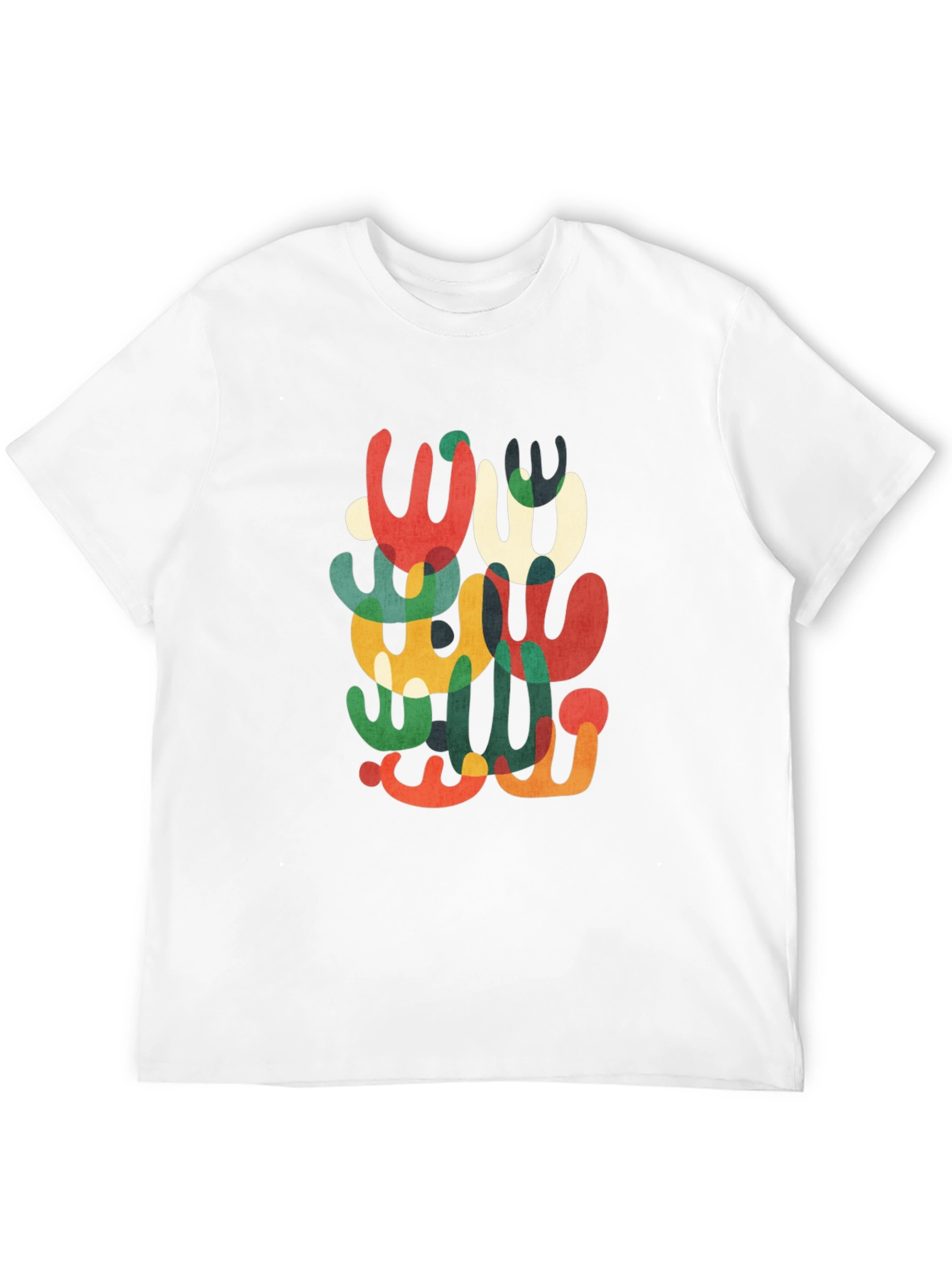 Abstract Modern Art Graphic Tee - Black
