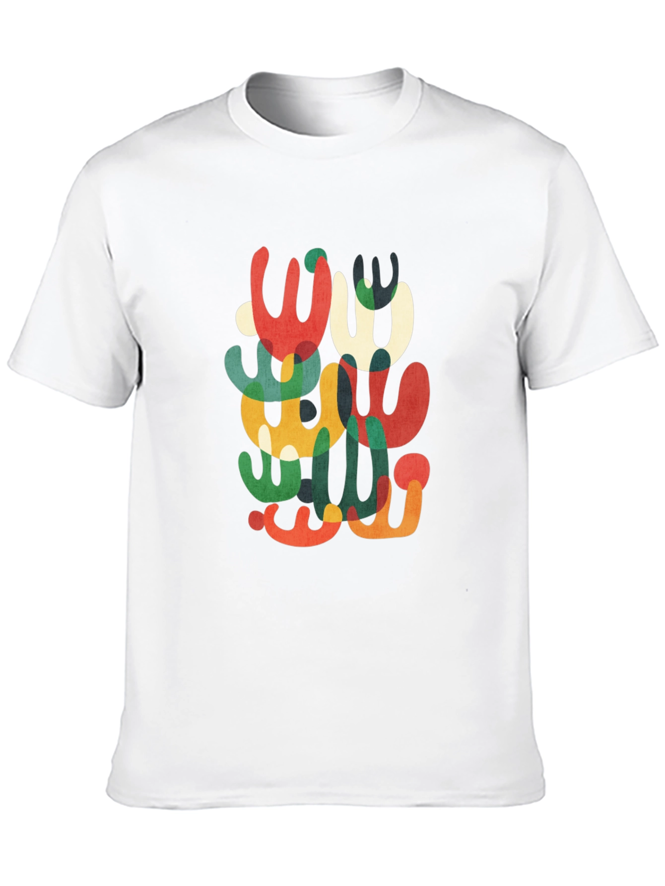 Abstract Modern Art Graphic Tee - Black