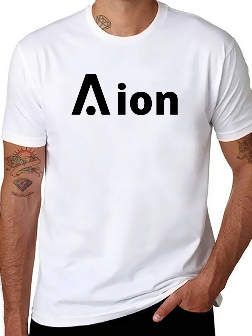 Aion Black Graphic Tee - Casual Comfort
