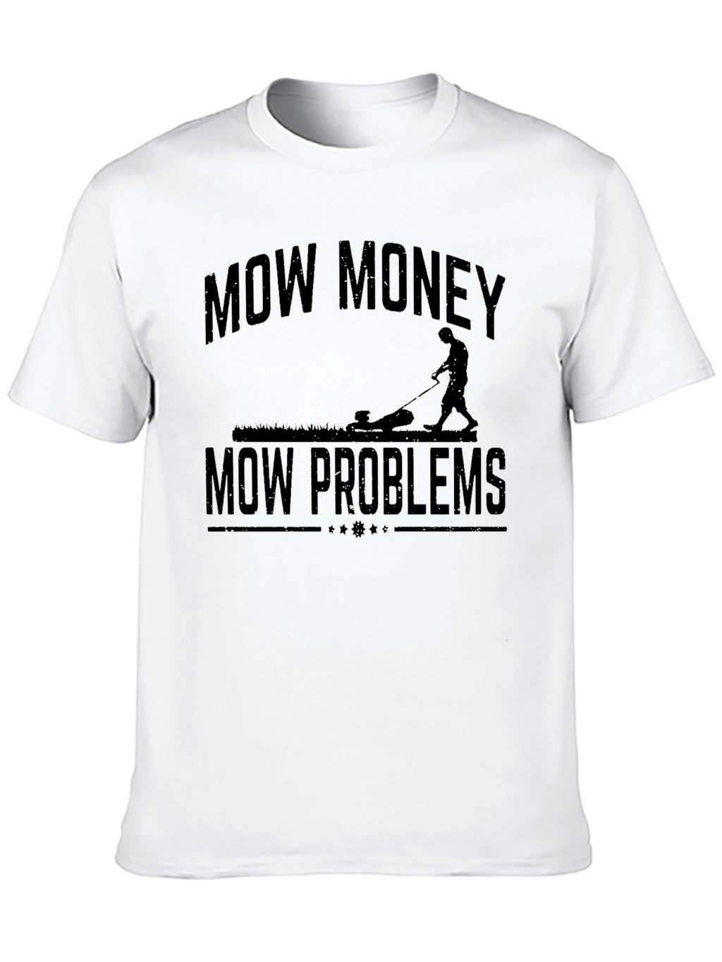 Mow Money Mow Problems Black Graphic Tee