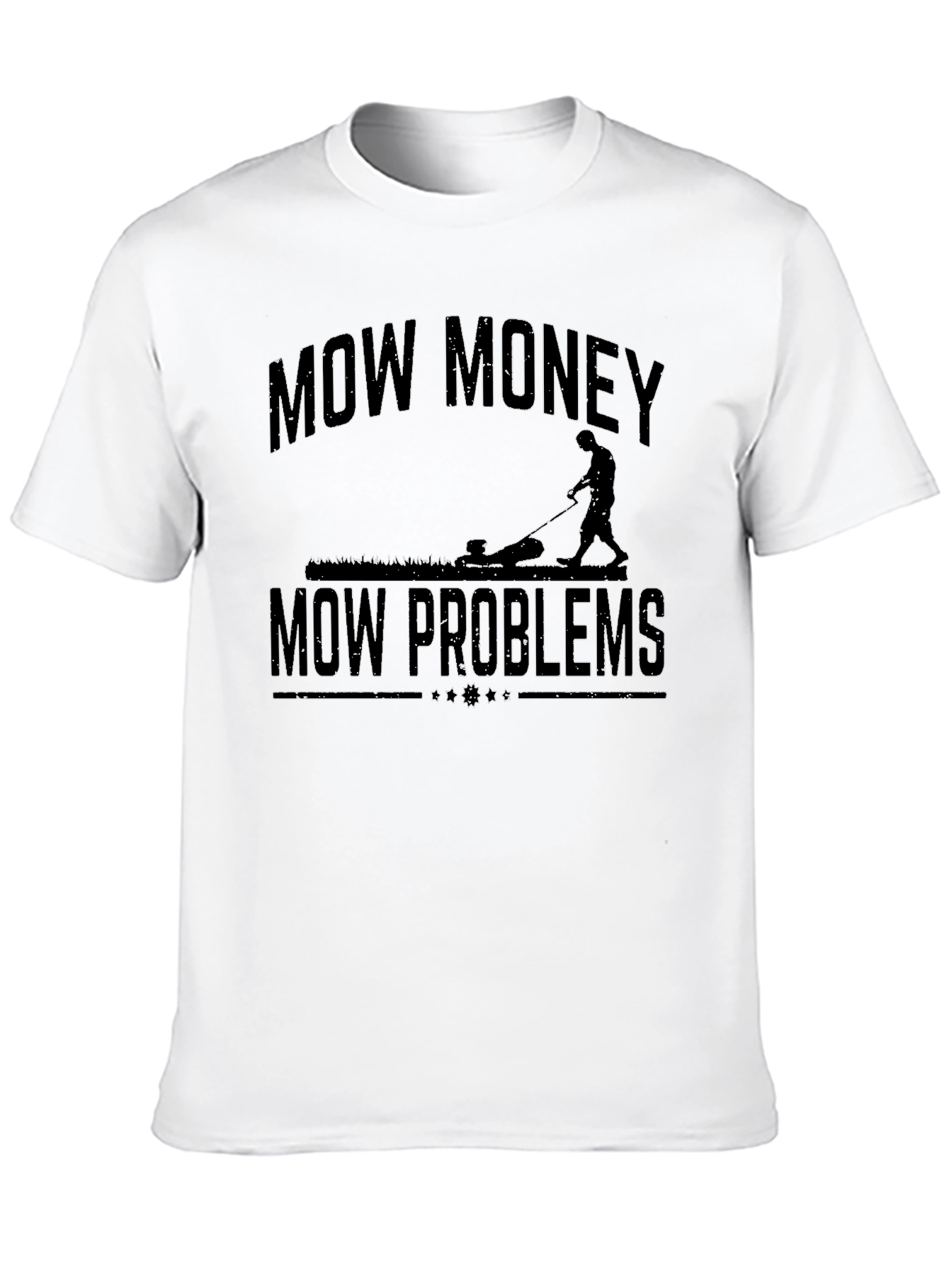 Mow Money Mow Problems Black Graphic Tee