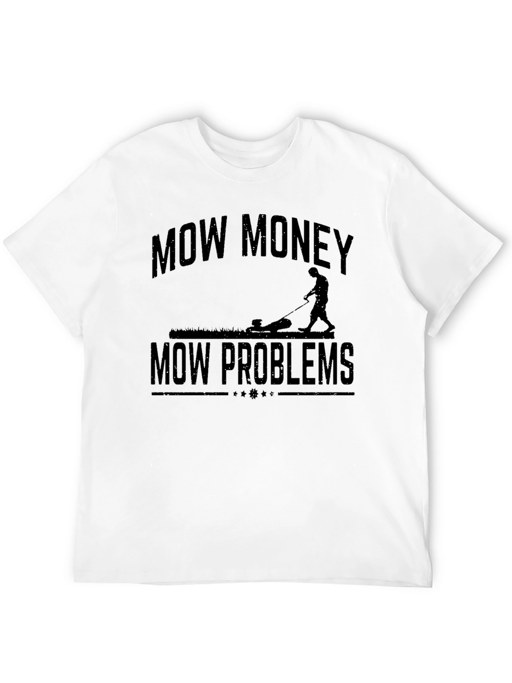 Mow Money Mow Problems Black Graphic Tee