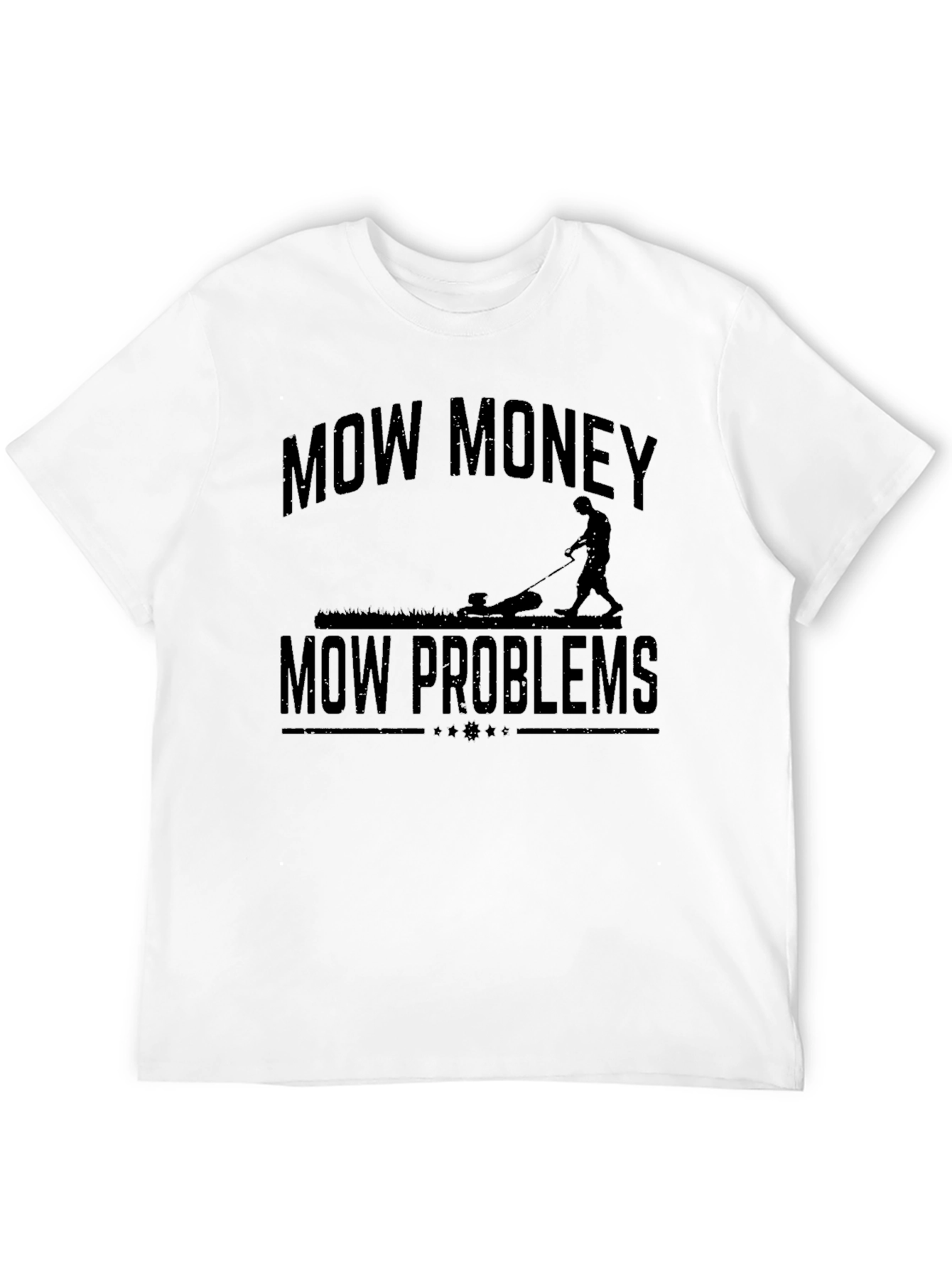 Mow Money Mow Problems Black Graphic Tee