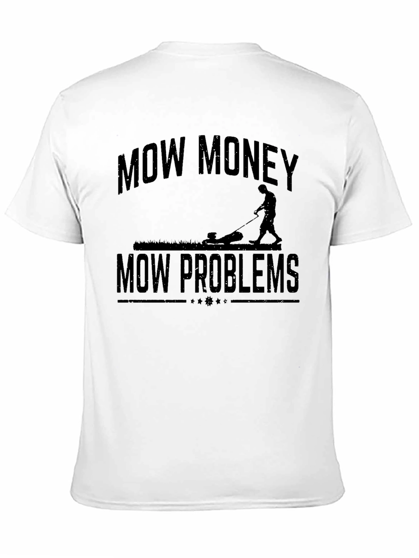 Mow Money Mow Problems Black Graphic Tee