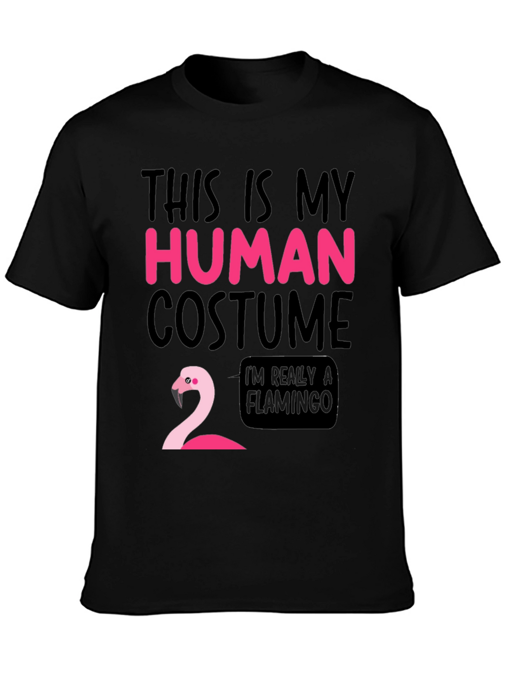 Funny Human Costume Flamingo T-Shirt