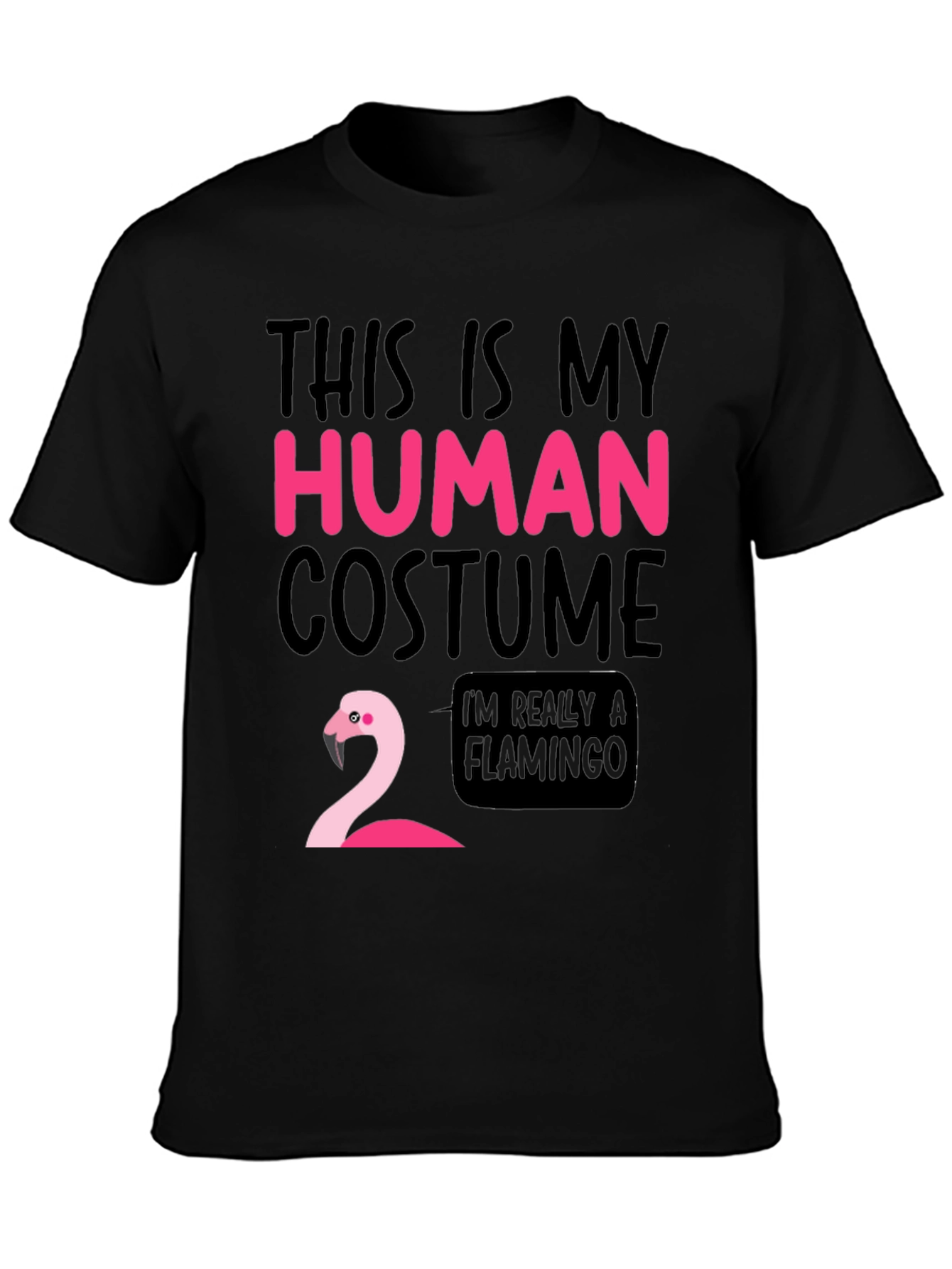 Funny Human Costume Flamingo T-Shirt