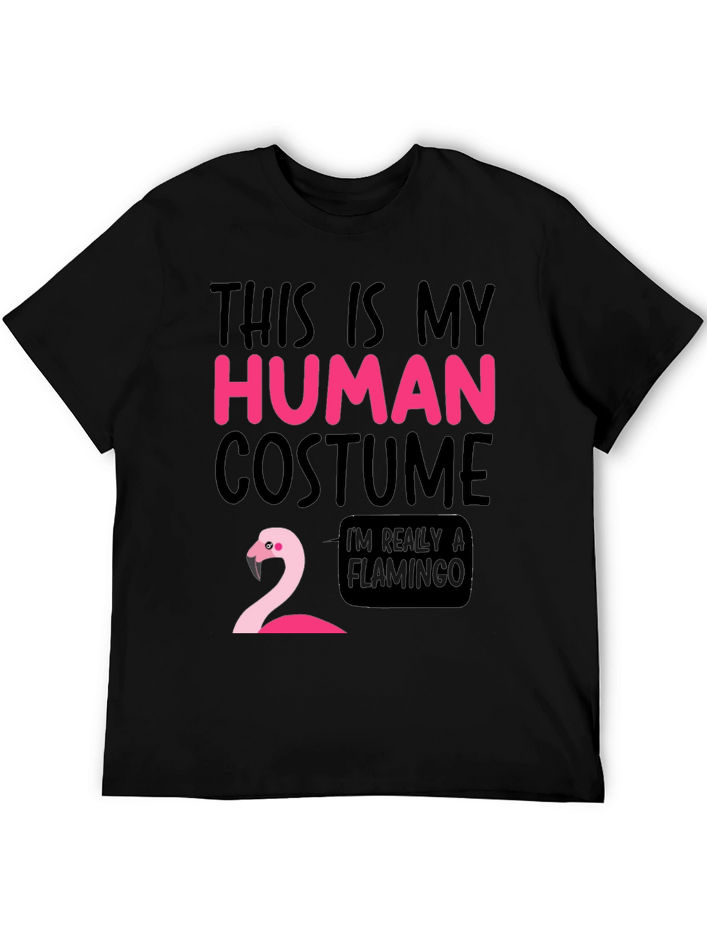 Funny Human Costume Flamingo T-Shirt