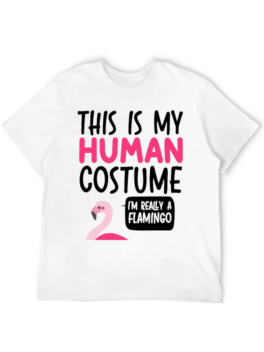 Funny Human Costume Flamingo T-Shirt