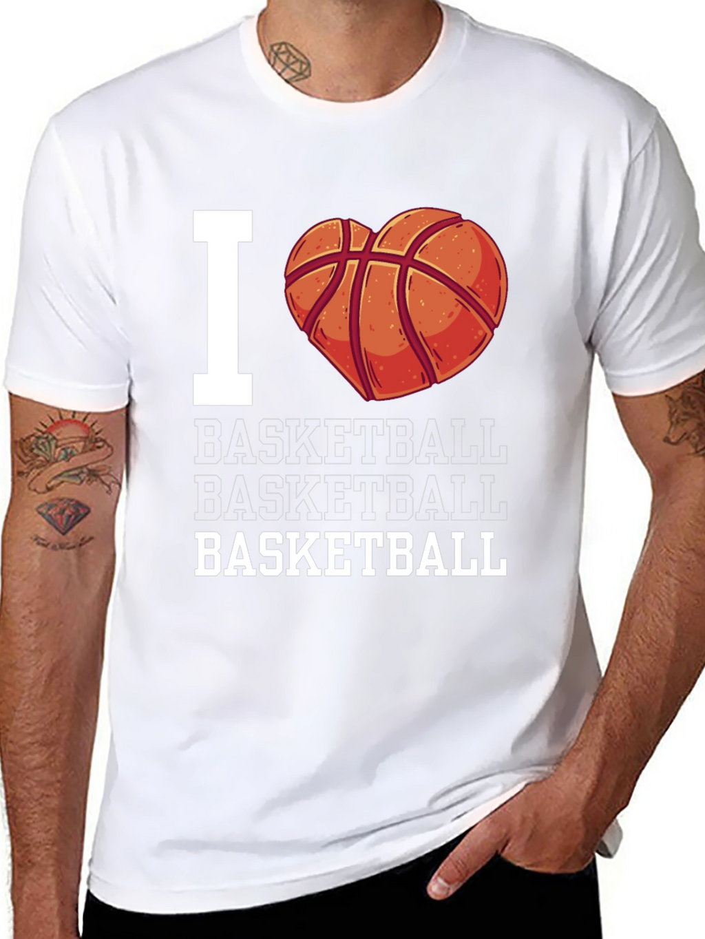 I Heart Basketball T-Shirt - Fan Apparel