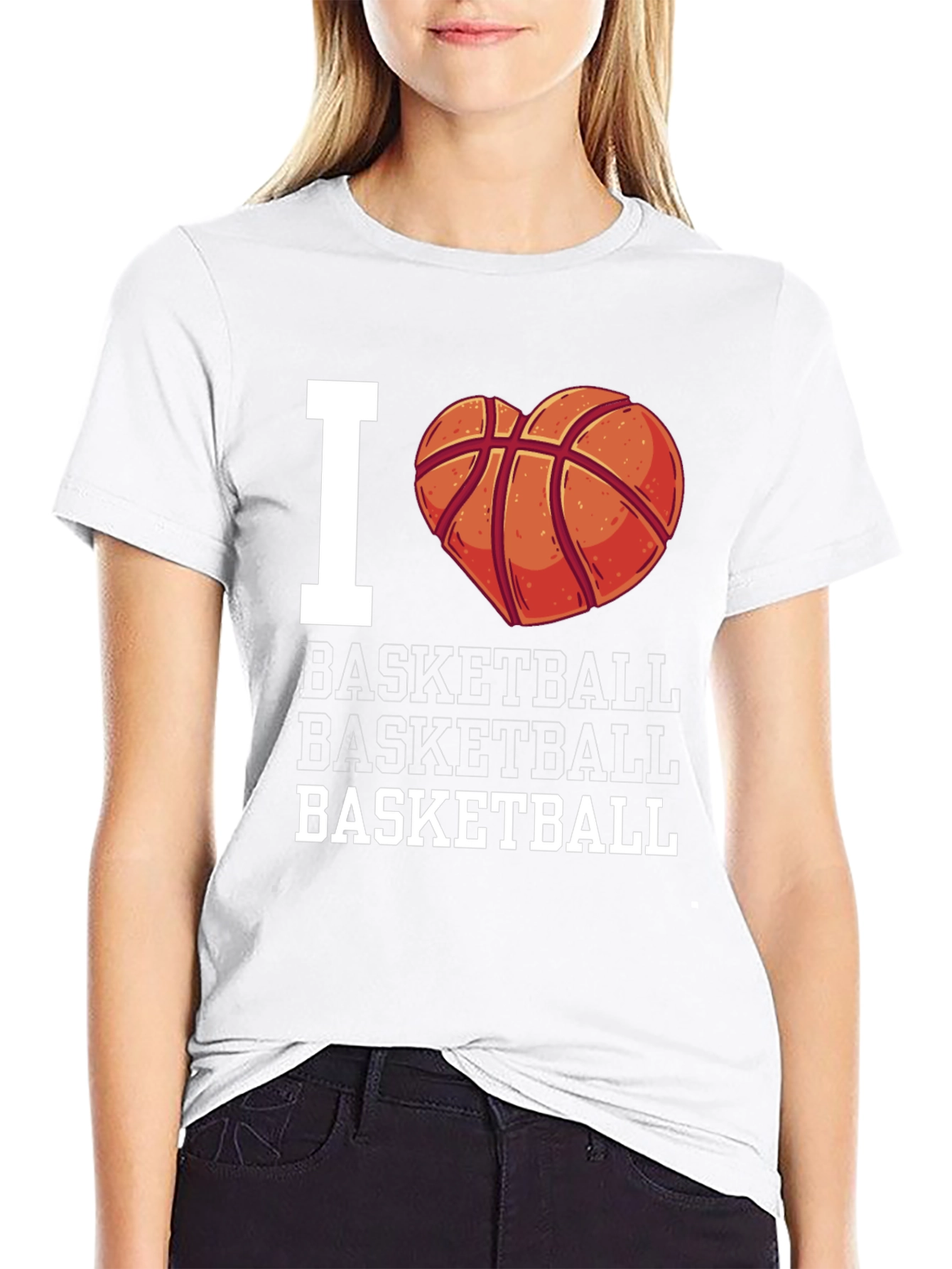 I Heart Basketball T-Shirt - Fan Apparel