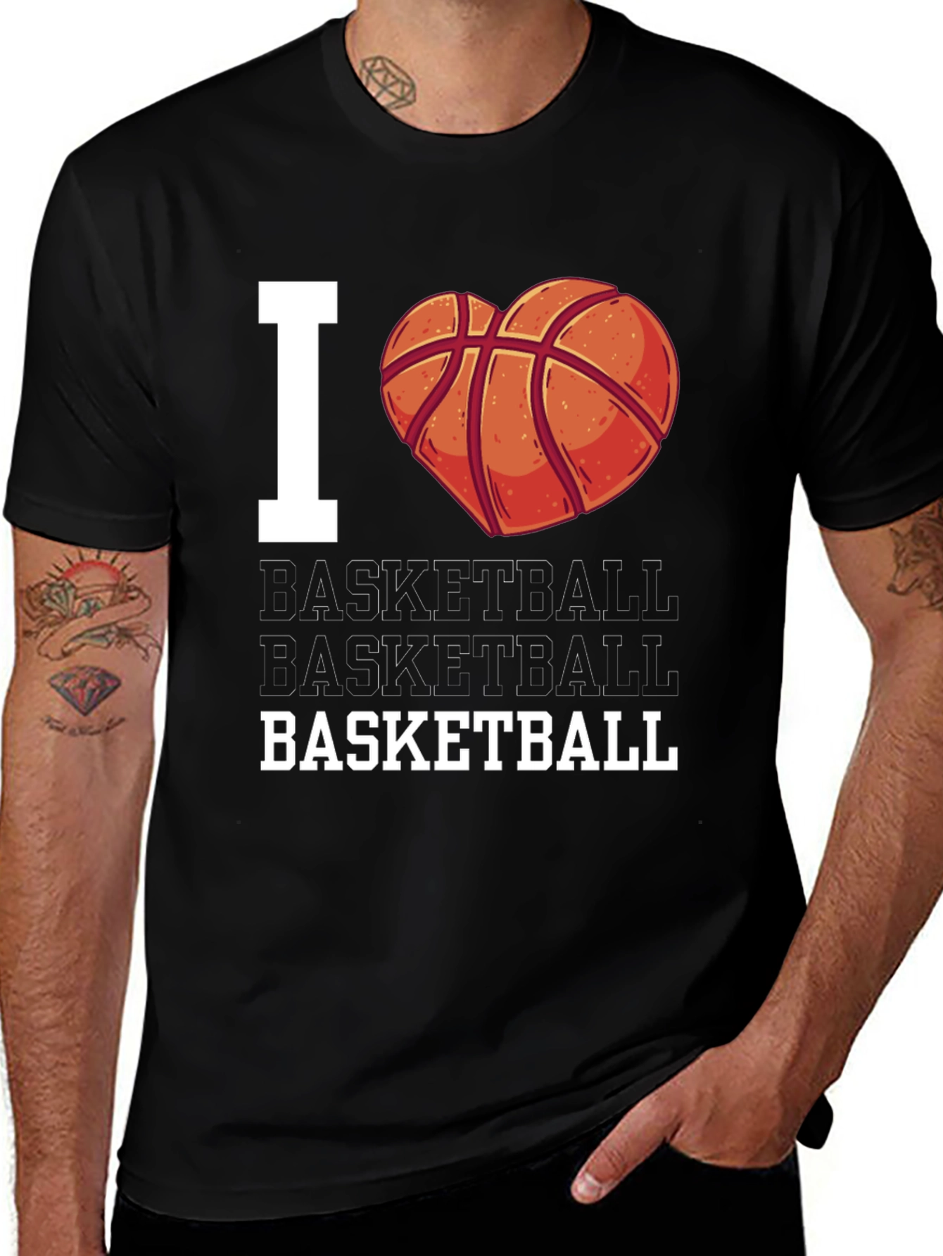 I Heart Basketball T-Shirt - Fan Apparel