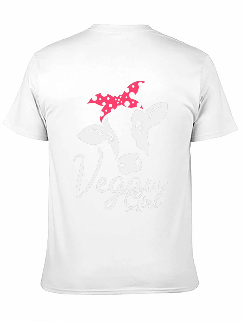 Vegan Girl Cow Graphic T-Shirt - Black