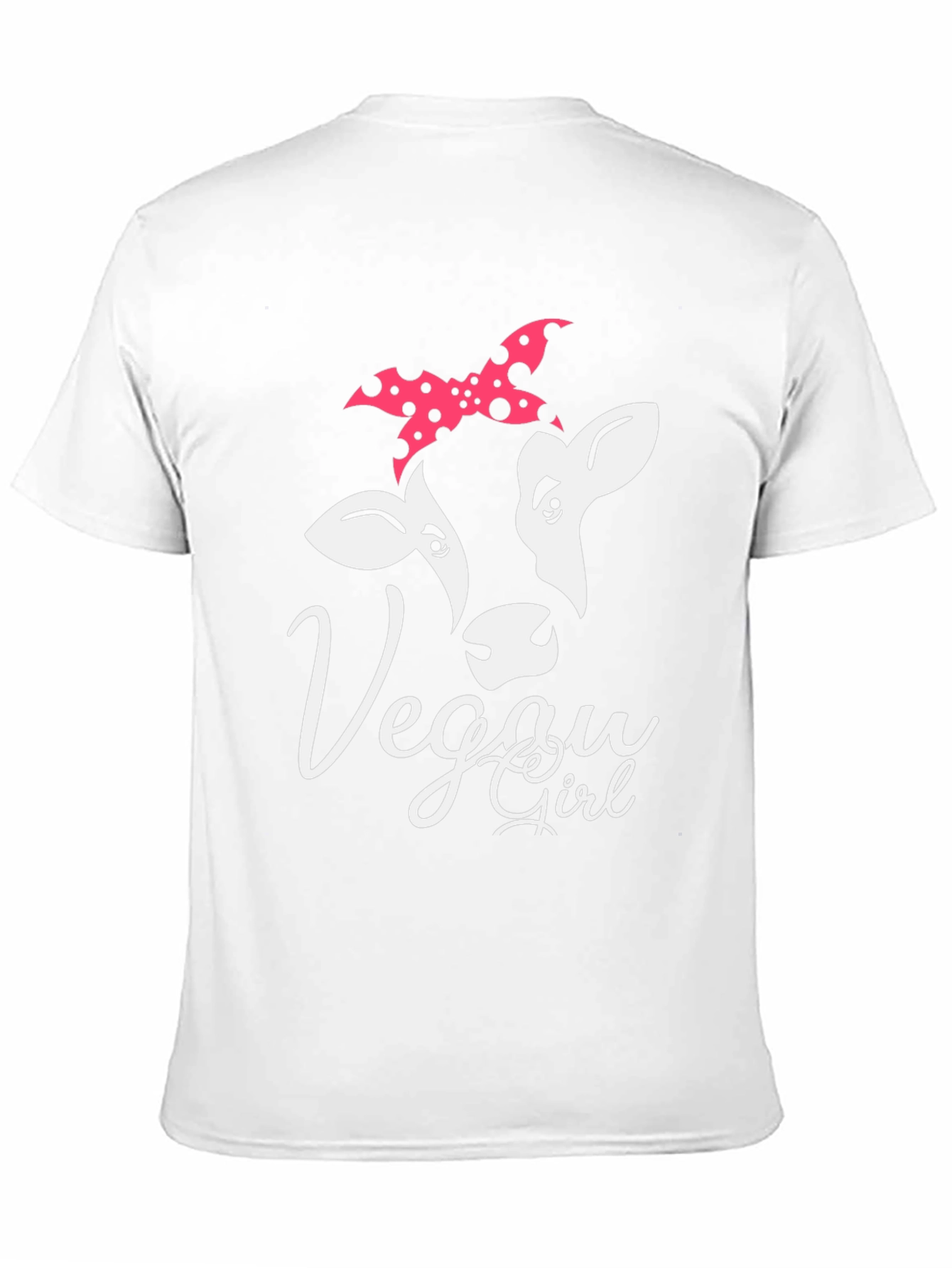 Vegan Girl Cow Graphic T-Shirt - Black