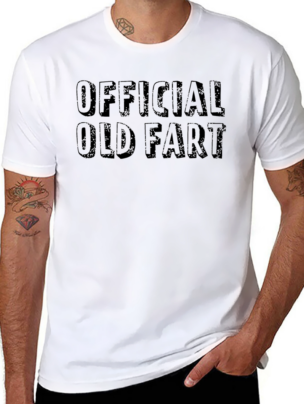 Official Old Fart Black T-Shirt - Humorous Tee