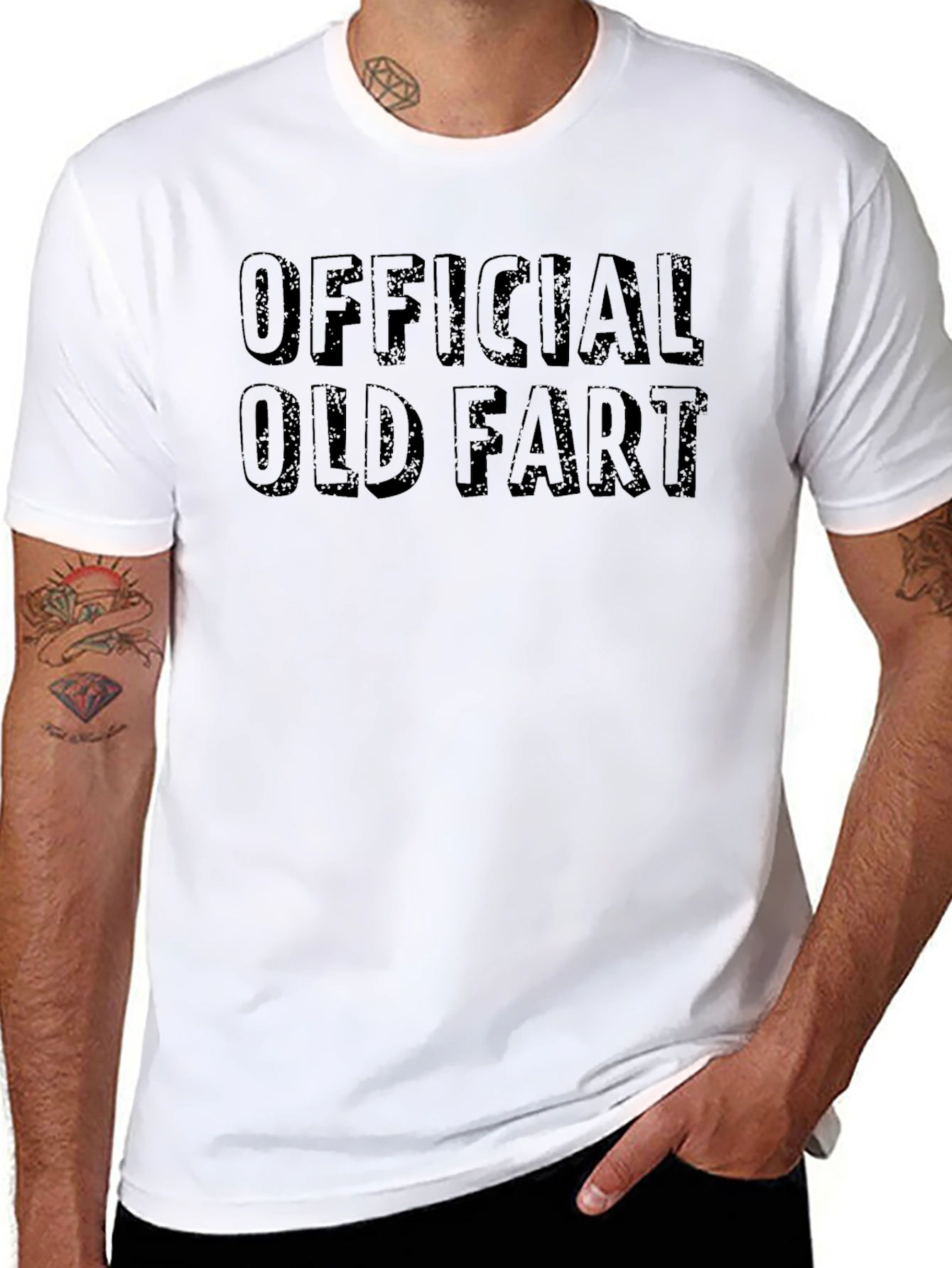 Official Old Fart Black T-Shirt - Humorous Tee
