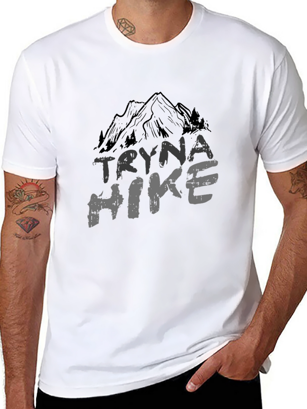 Tryna Hike Mountain Graphic Tee