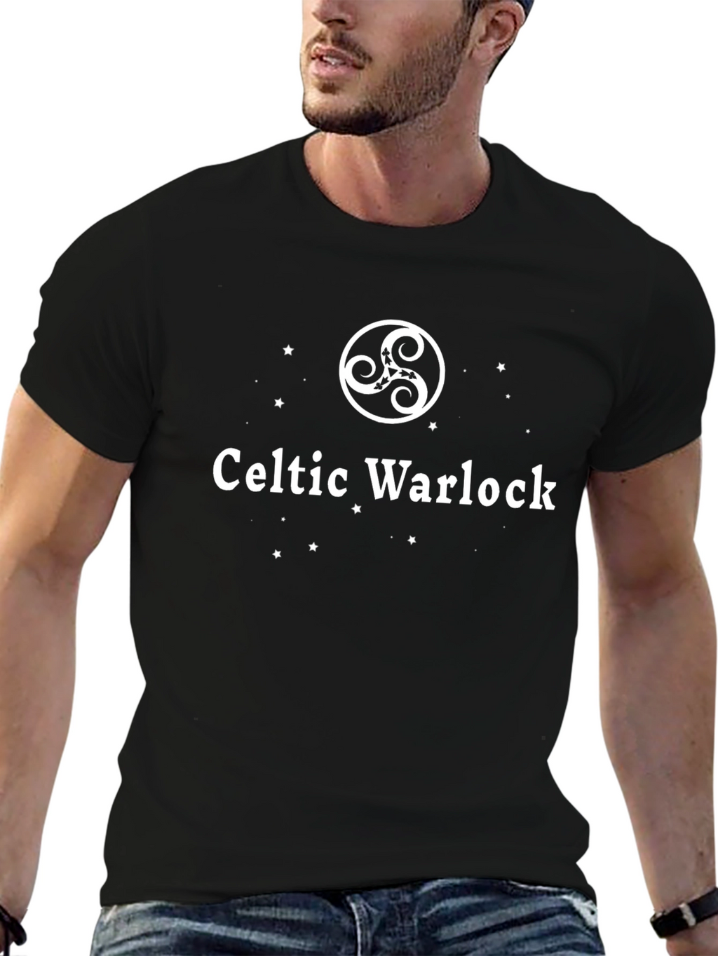 Celtic Warlock T-Shirt - Black Graphic Tee