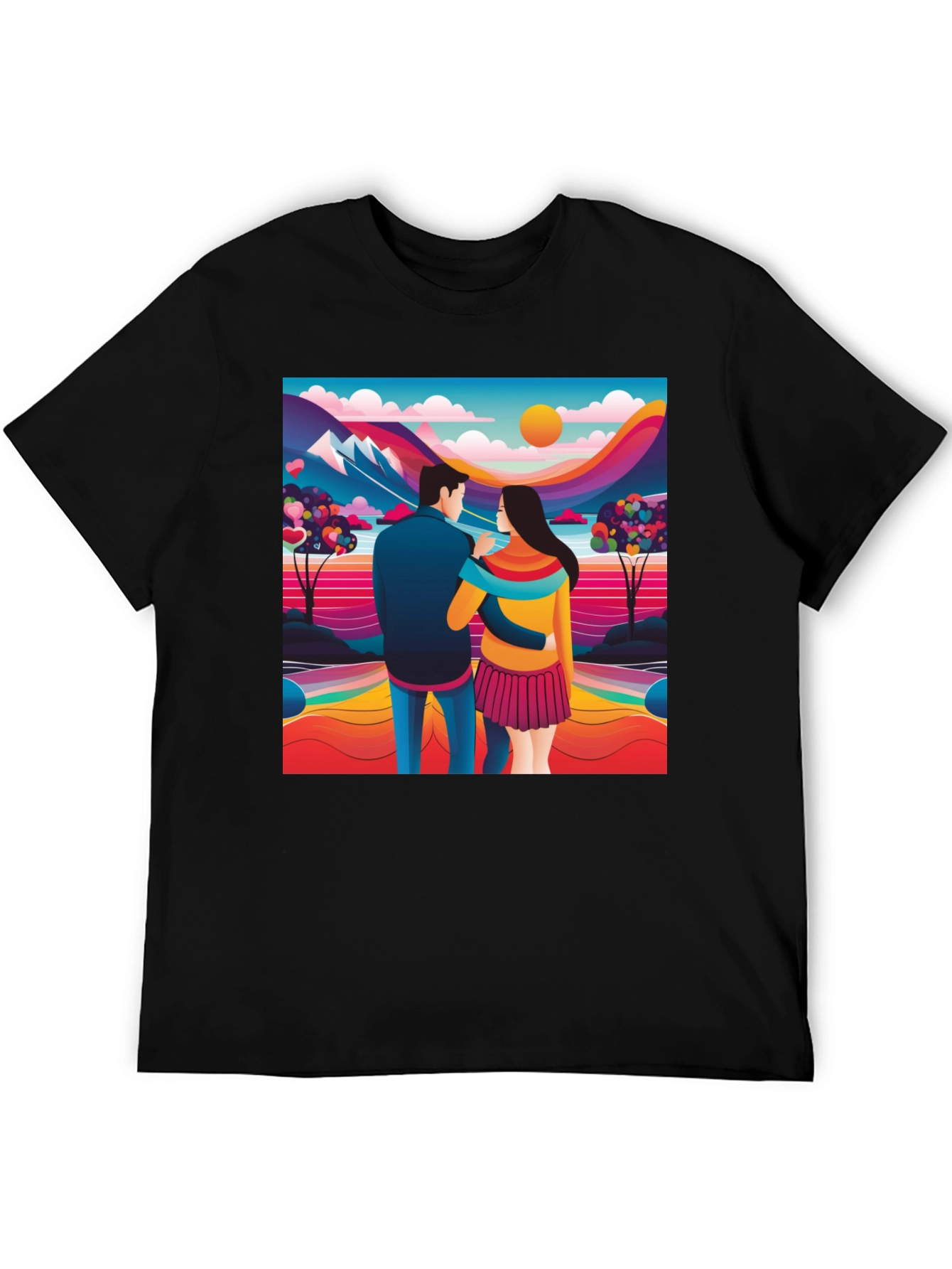 Couples Colorful Landscape Tee