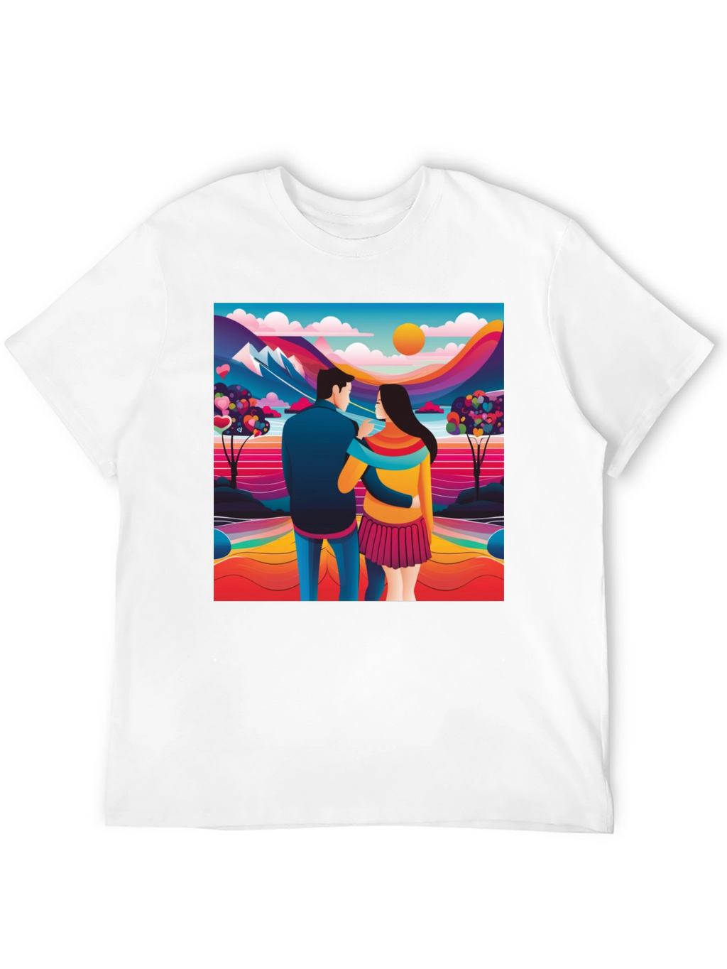 Couples Colorful Landscape Tee