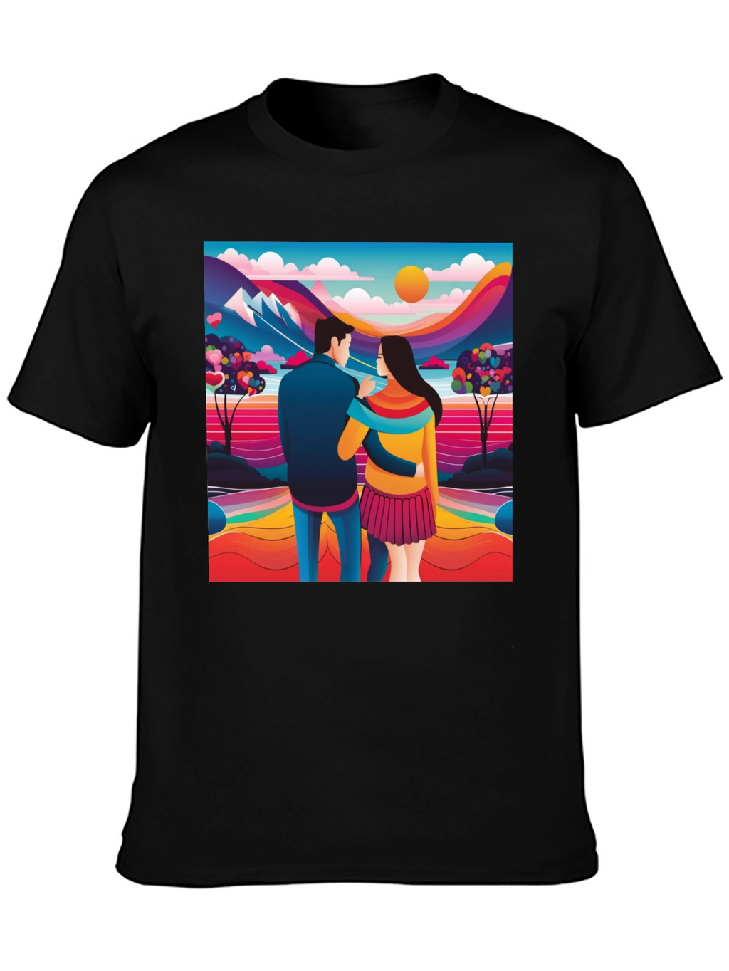 Couples Colorful Landscape Tee