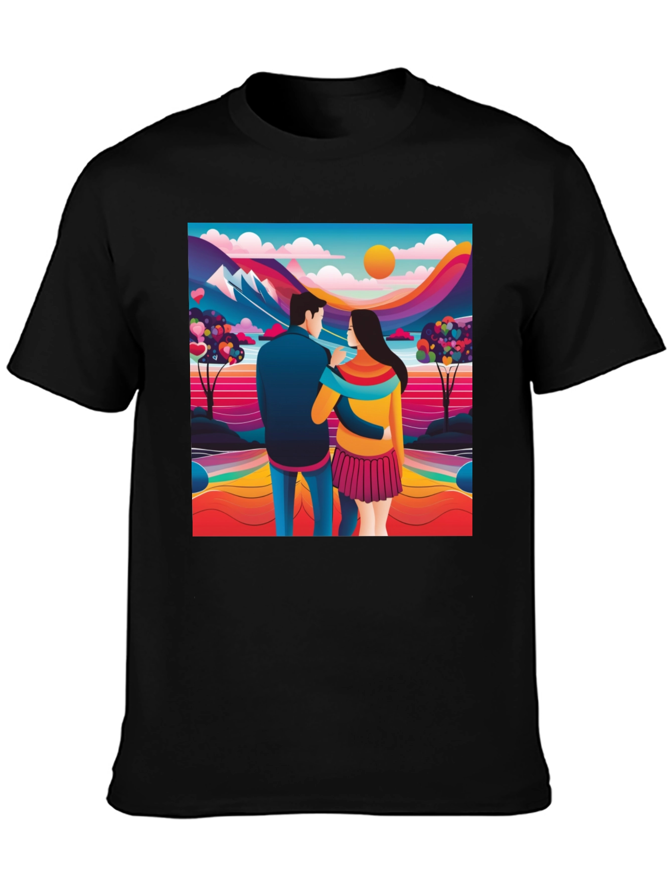 Couples Colorful Landscape Tee