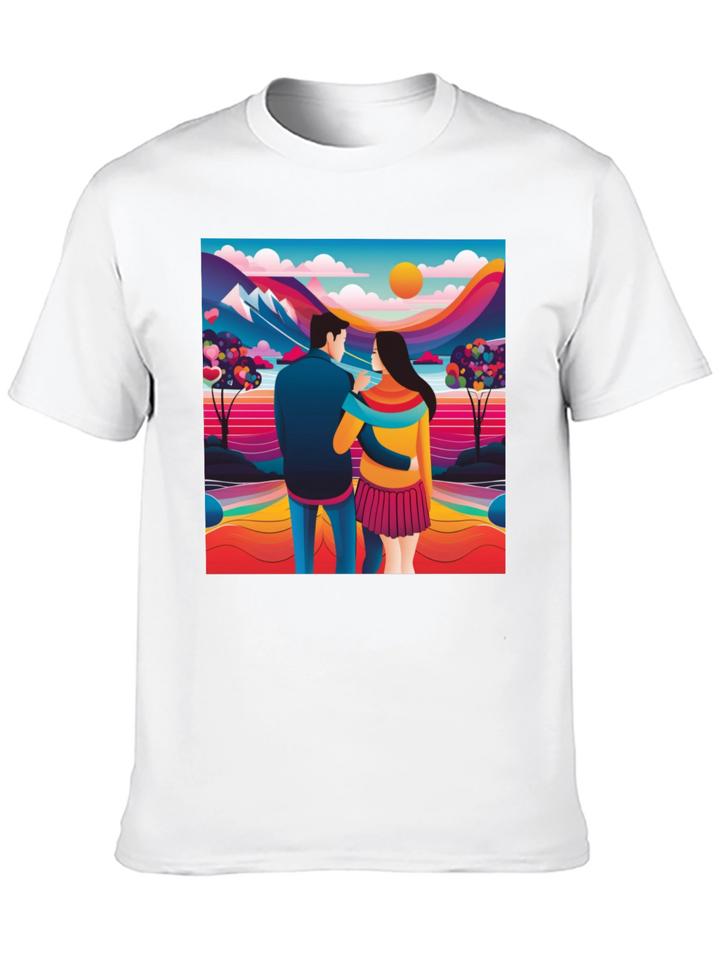 Couples Colorful Landscape Tee