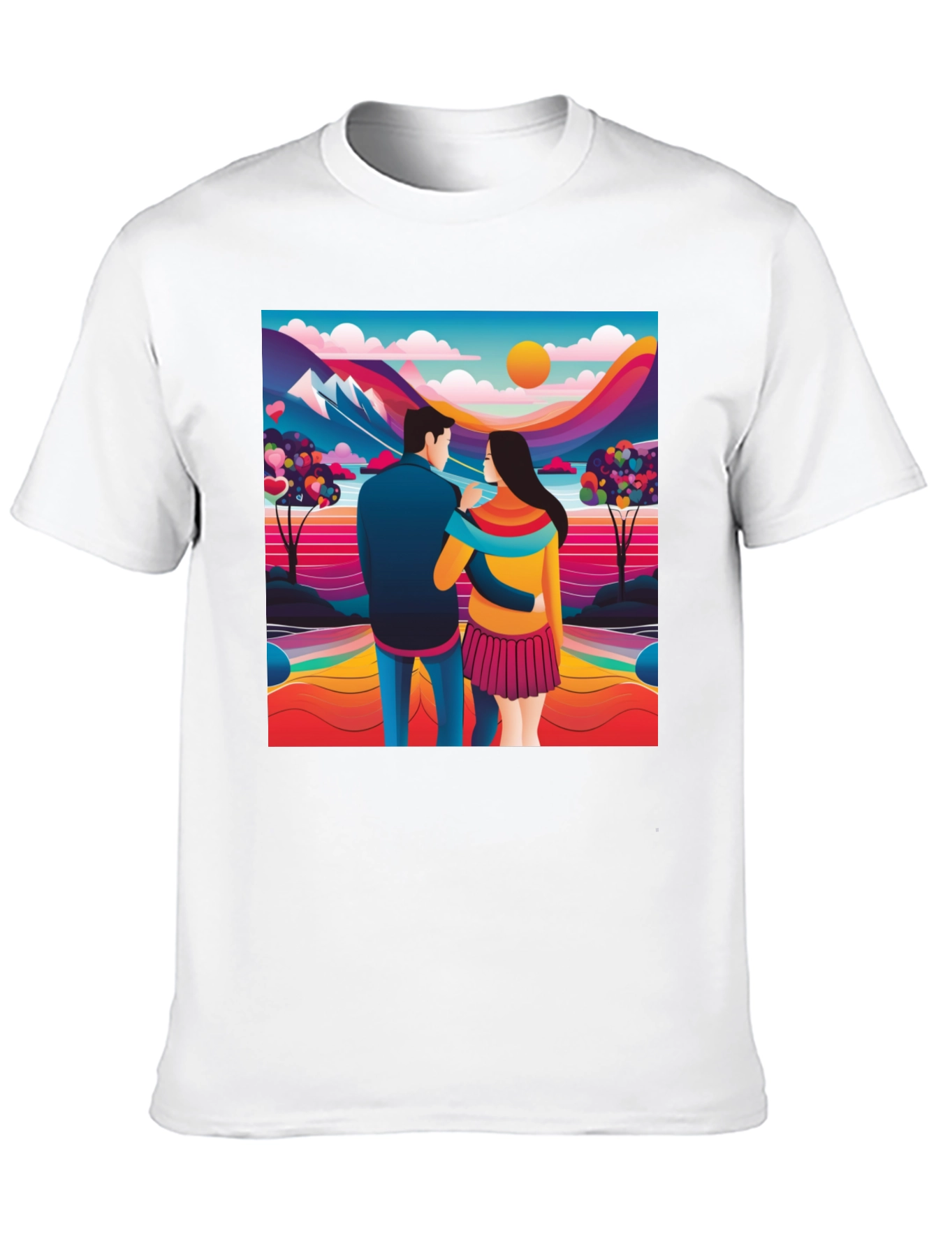 Couples Colorful Landscape Tee