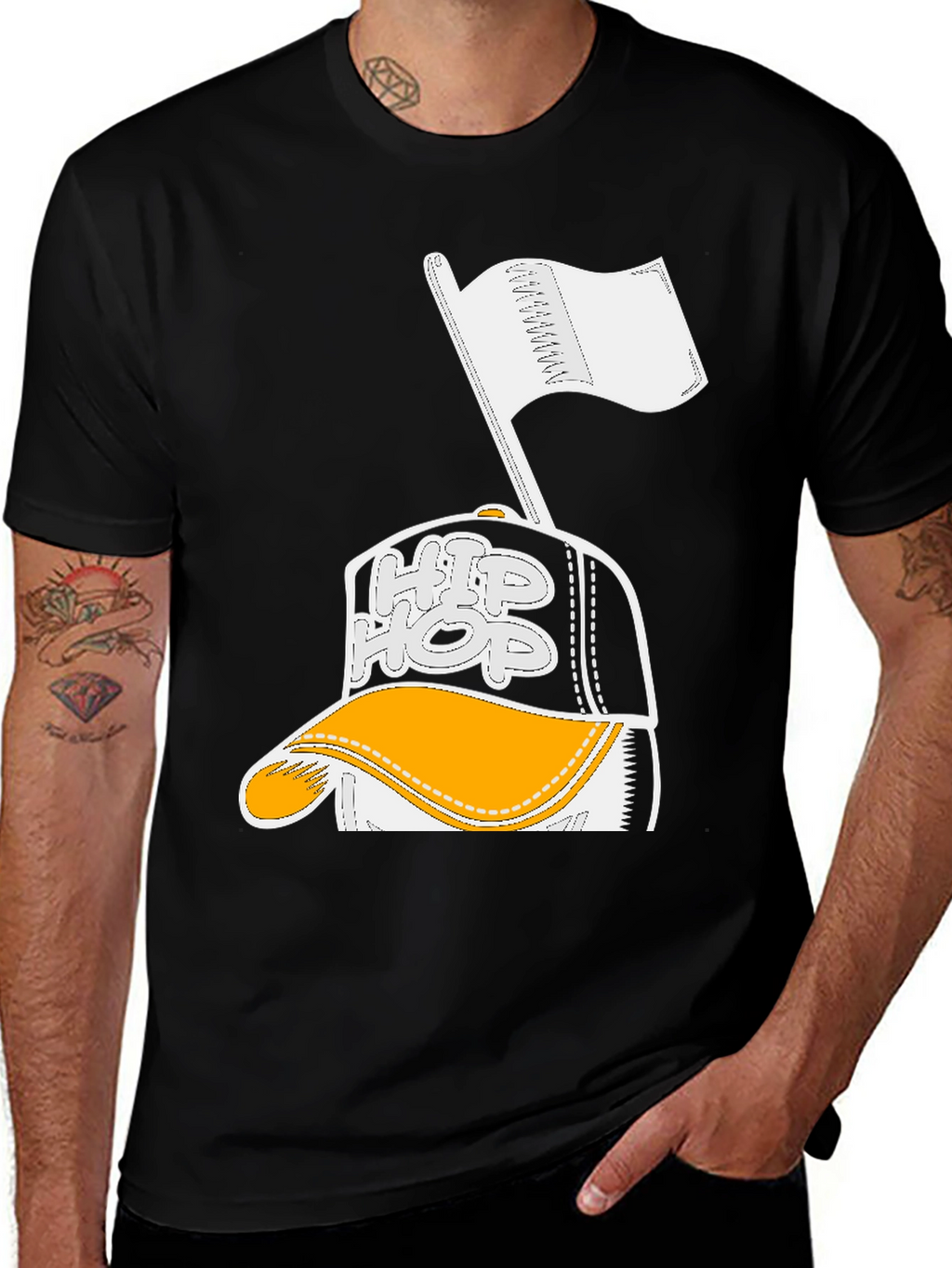 Hip Hop Graphic Black T-Shirt