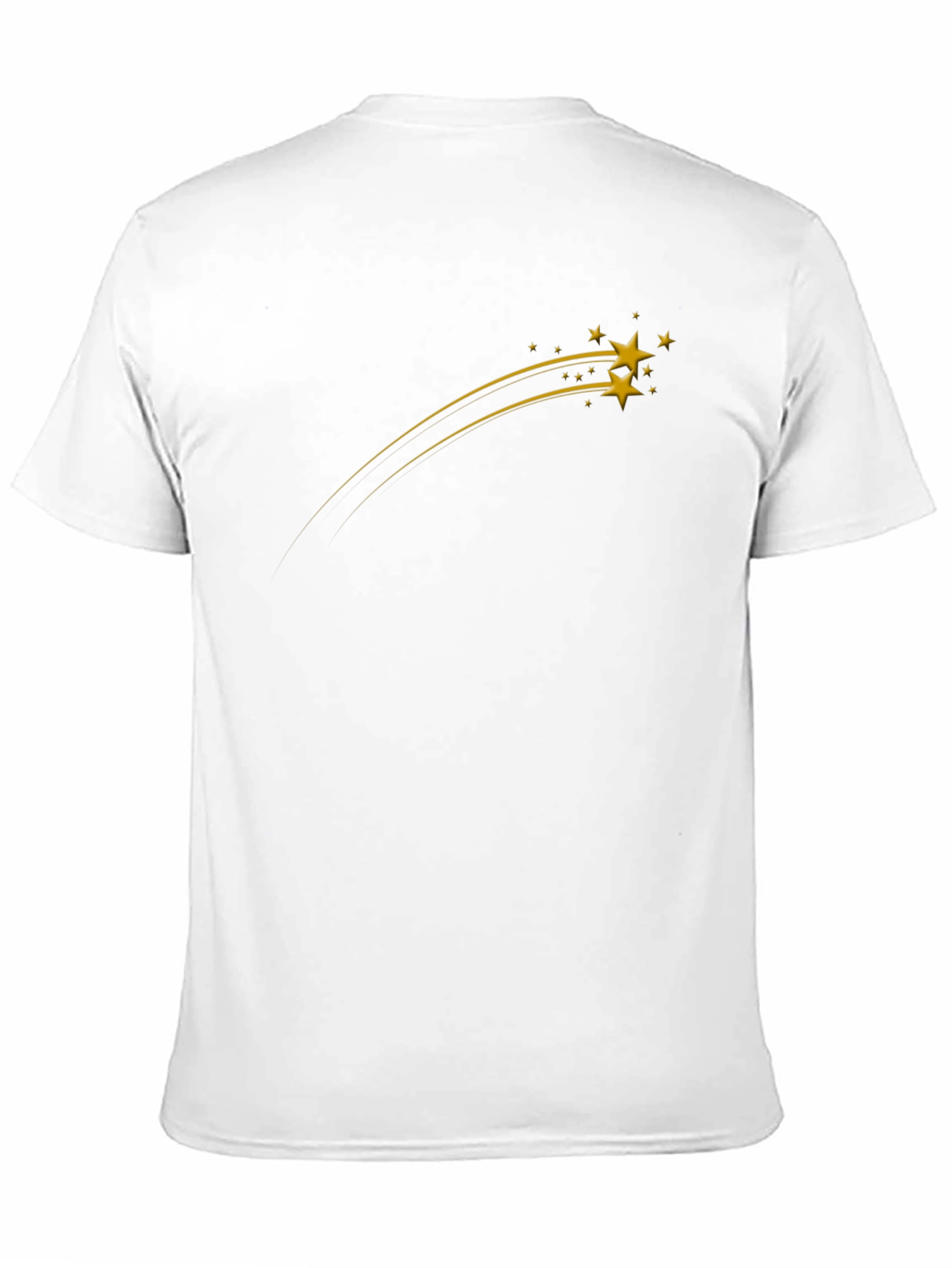 Mens Black Graphic Tee - Shooting Stars Design