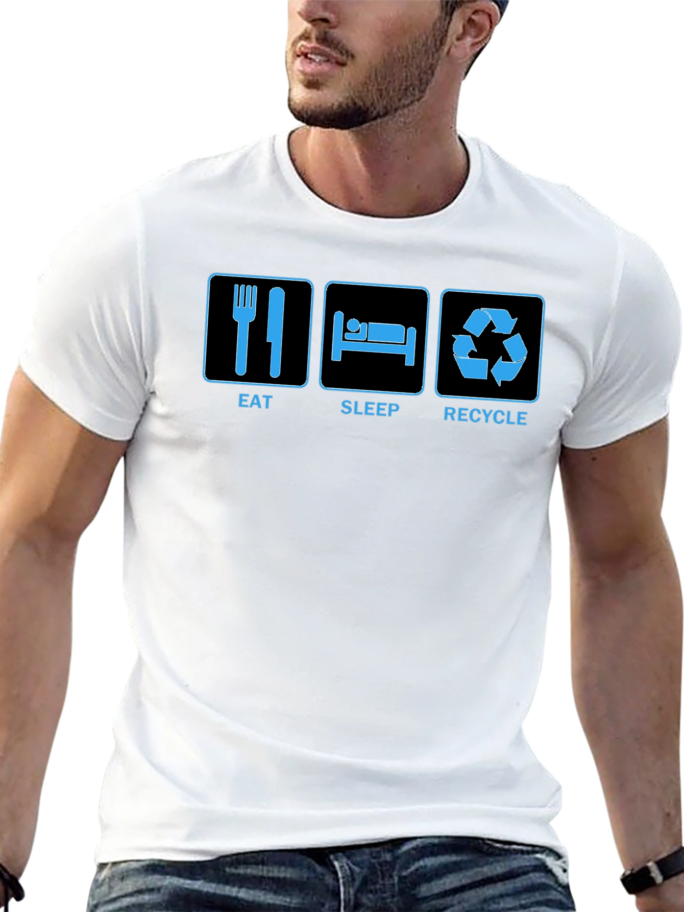 Eat Sleep Recycle Graphic T-Shirt