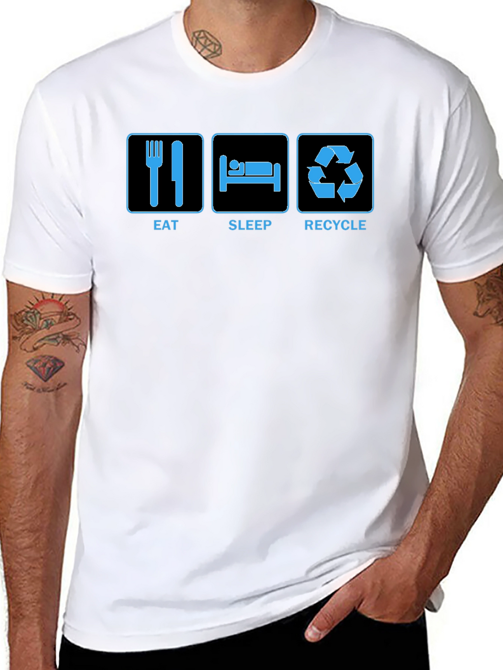 Eat Sleep Recycle Graphic T-Shirt
