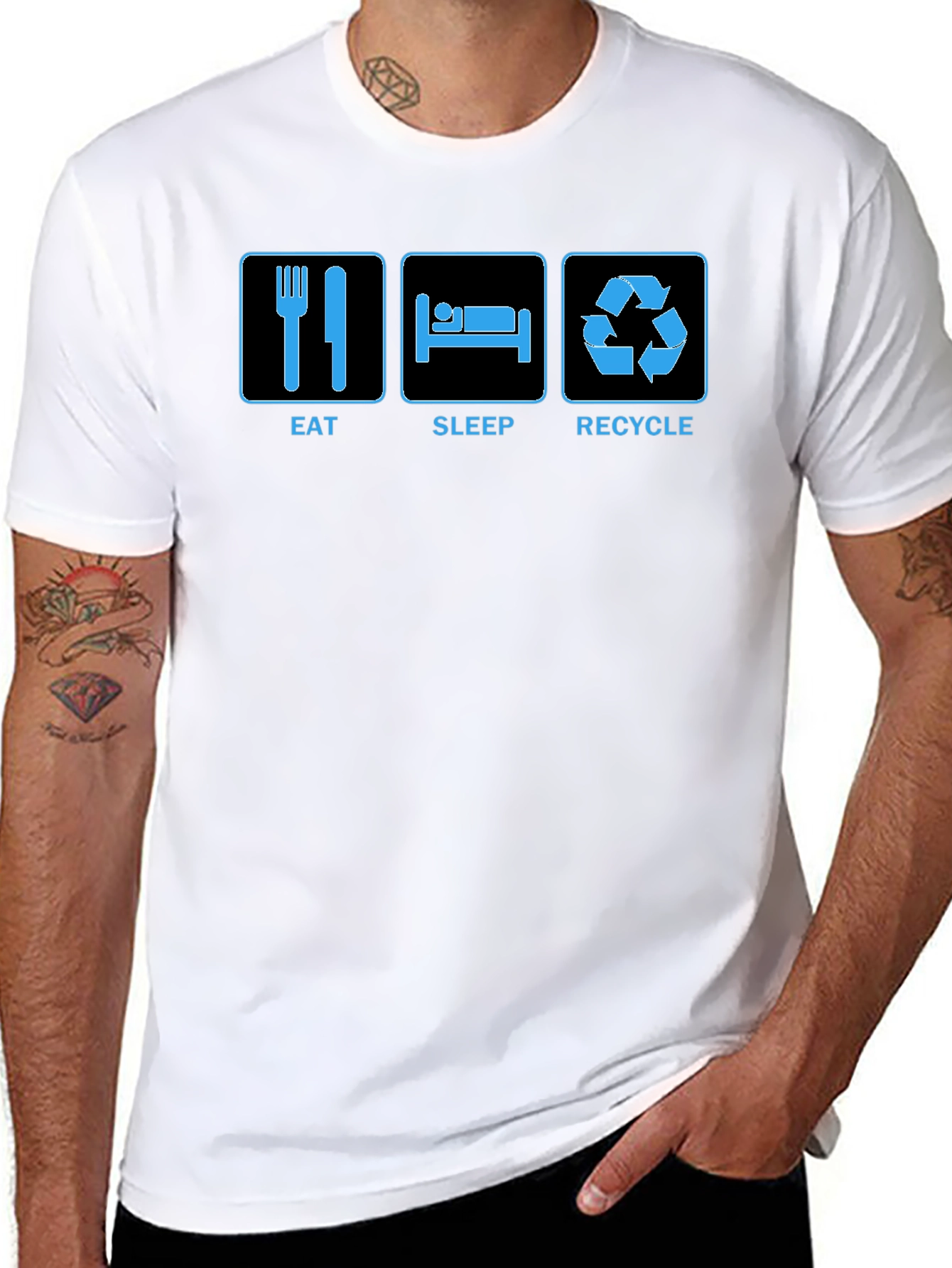 Eat Sleep Recycle Graphic T-Shirt
