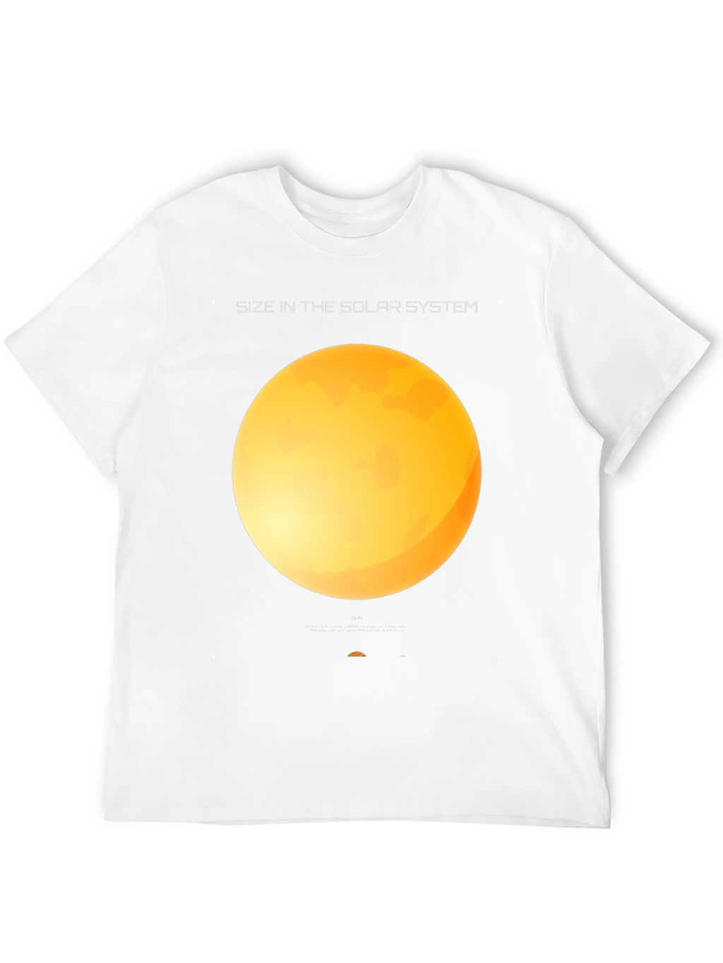 Solar System Size Graphic Black T-Shirt
