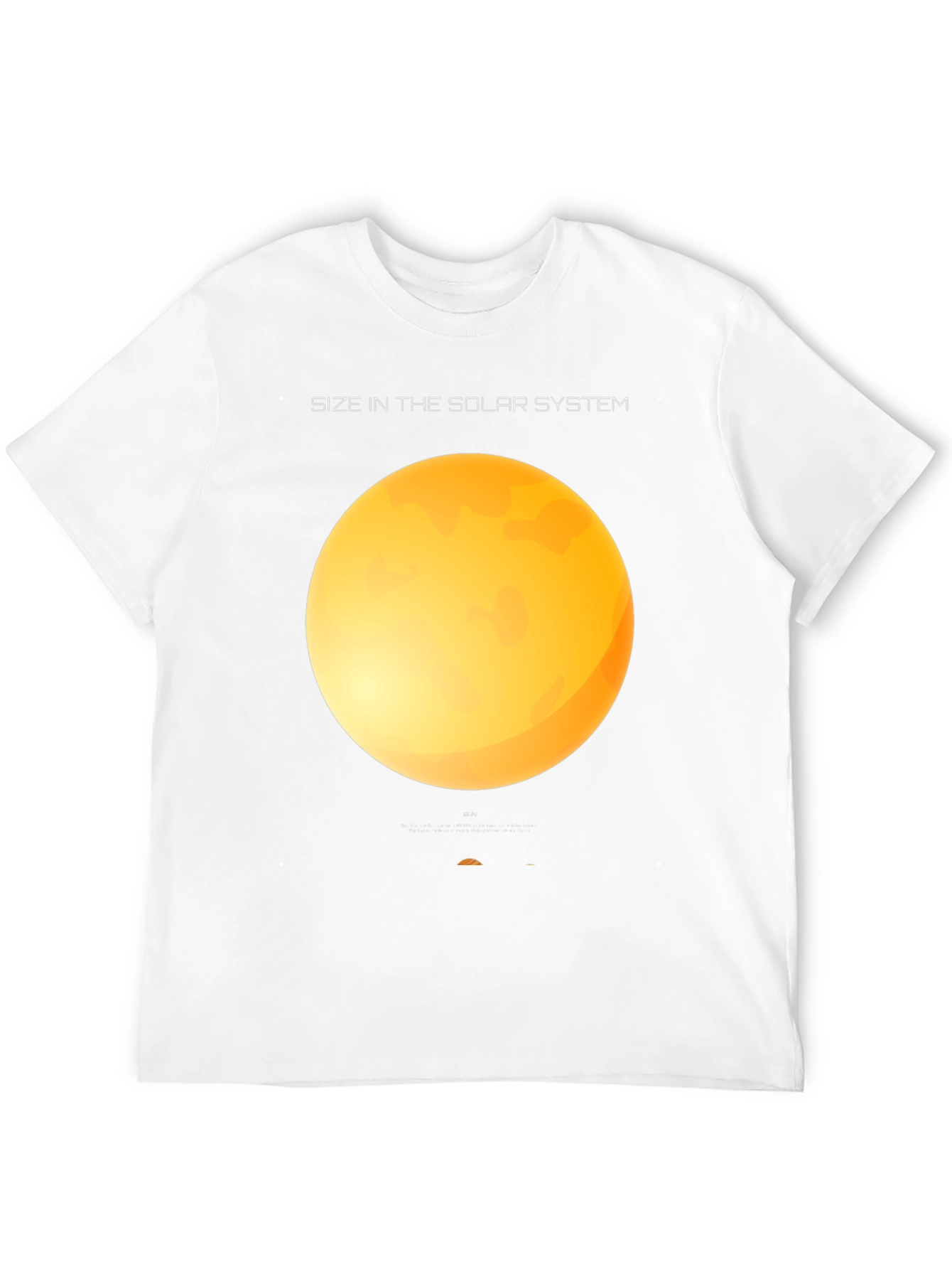 Solar System Size Graphic Black T-Shirt