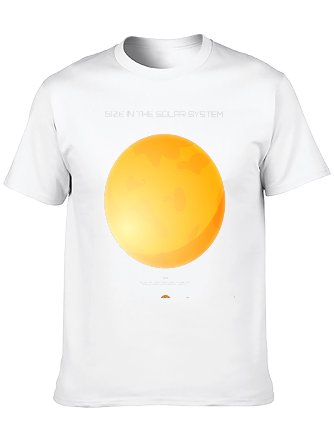 Solar System Size Graphic Black T-Shirt