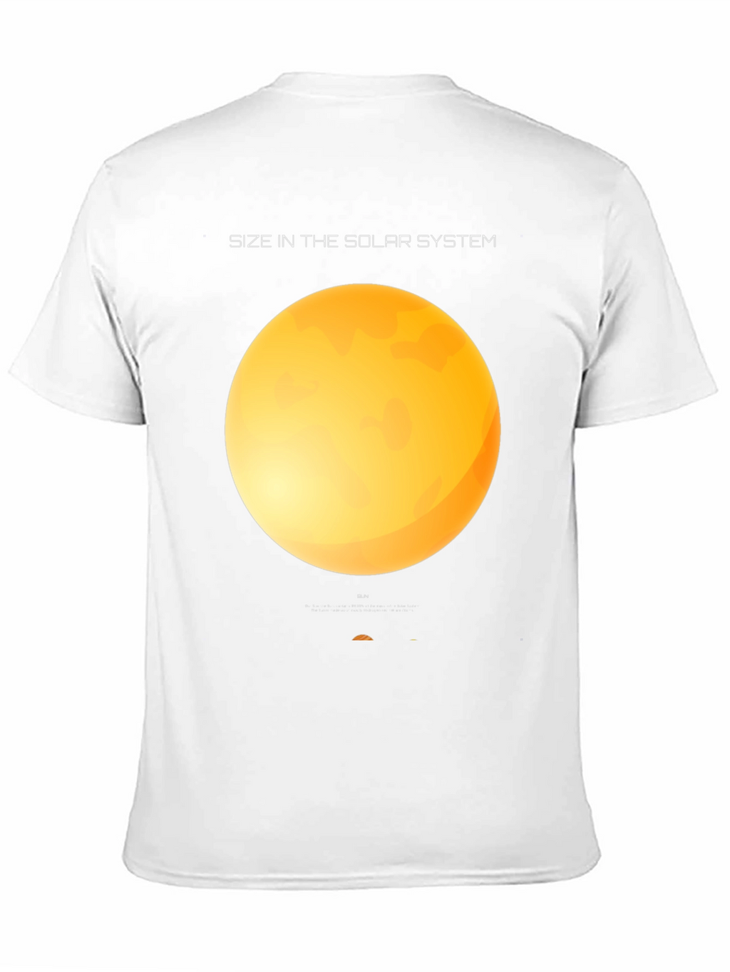 Solar System Size Graphic Black T-Shirt