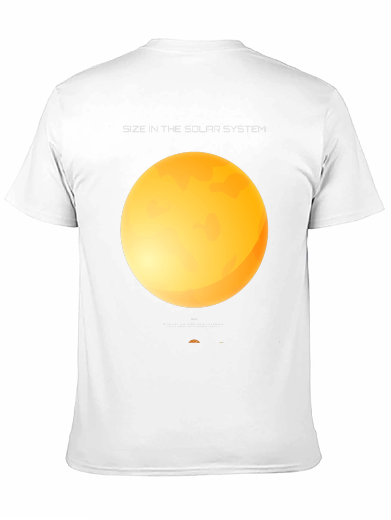 Solar System Size Graphic Black T-Shirt