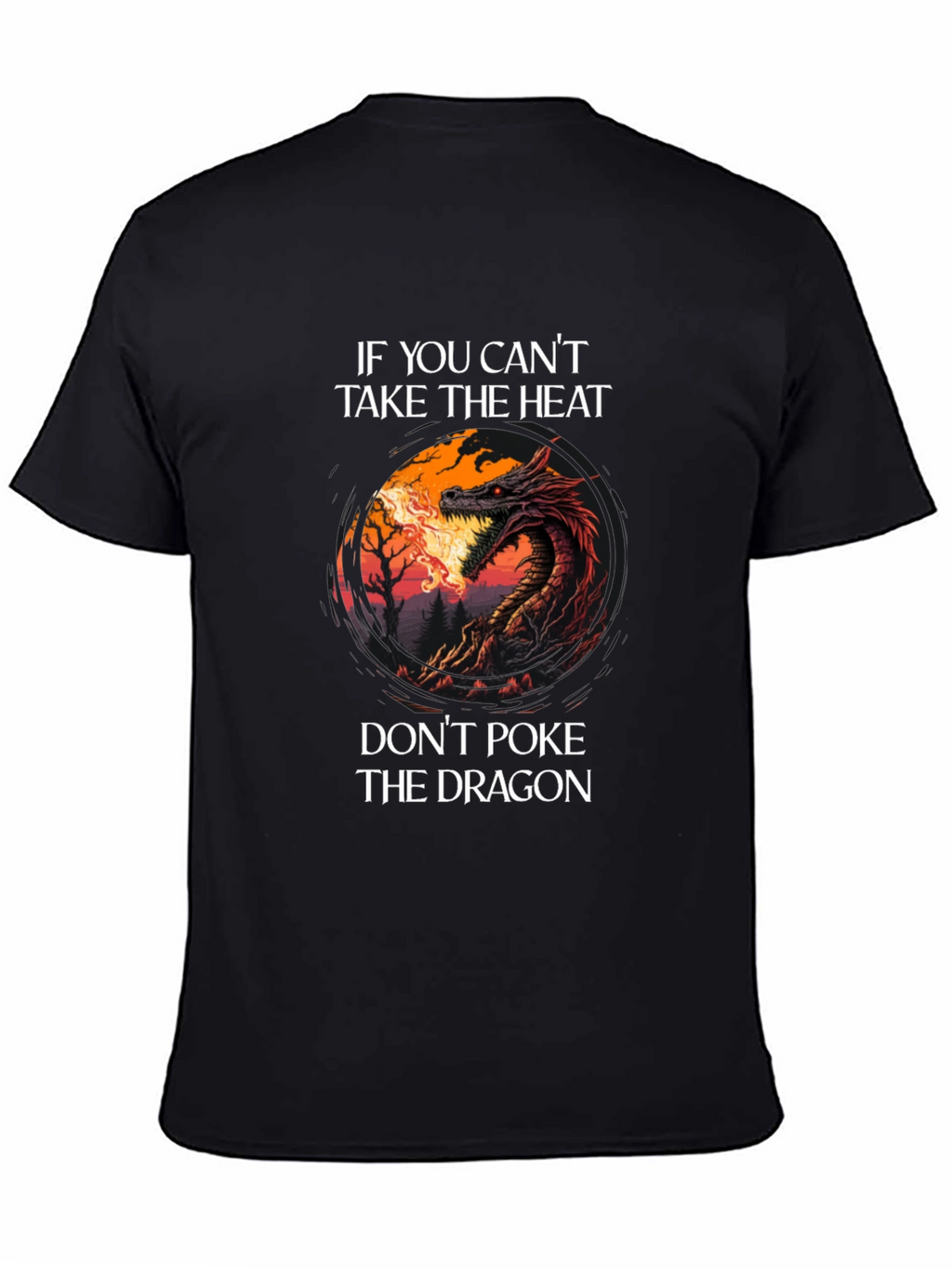 Dragon Heat Graphic Tee - Mens Black T-Shirt